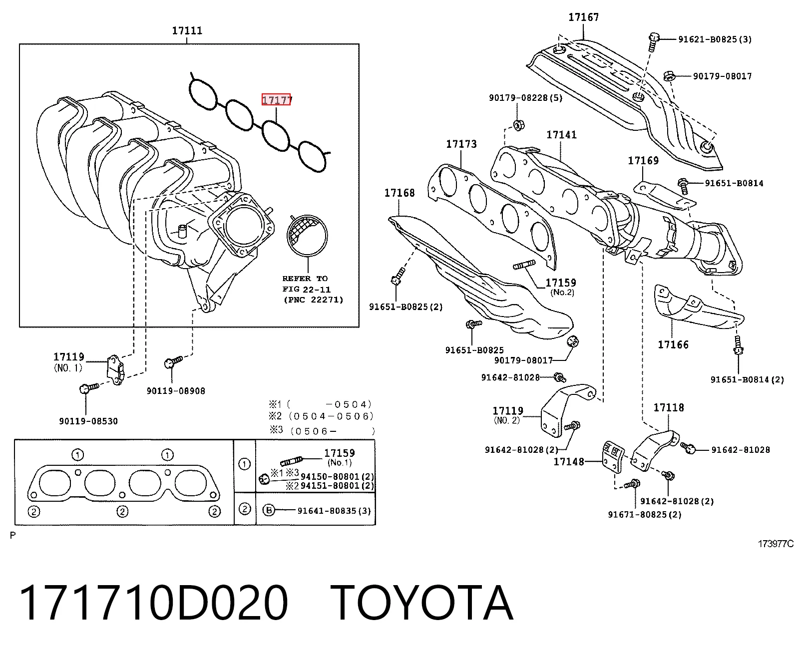 Uszczelka kolektora ssącego do Toyota Avensis I T22