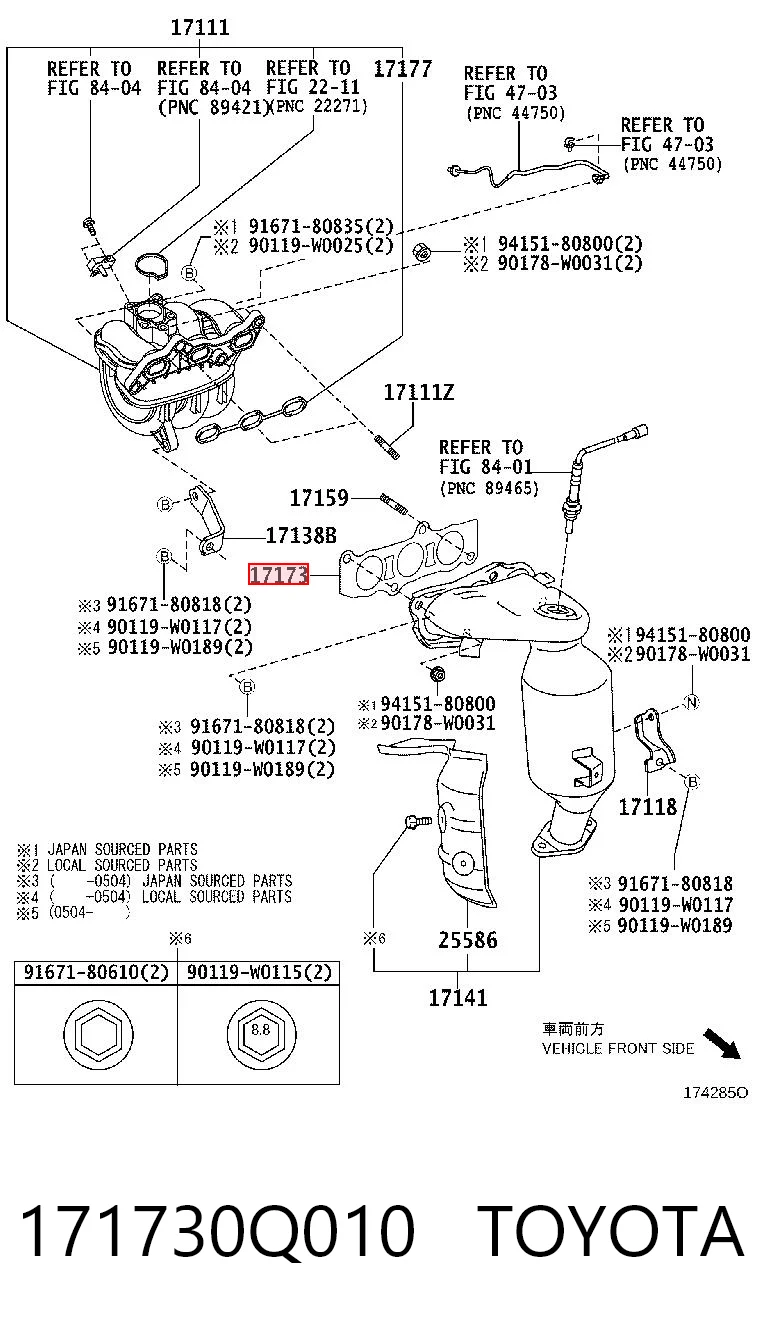 Uszczelka kolektora wydechowego Peugeot 107 hatchback (2005 - 2016) cena, od 11,35 USD