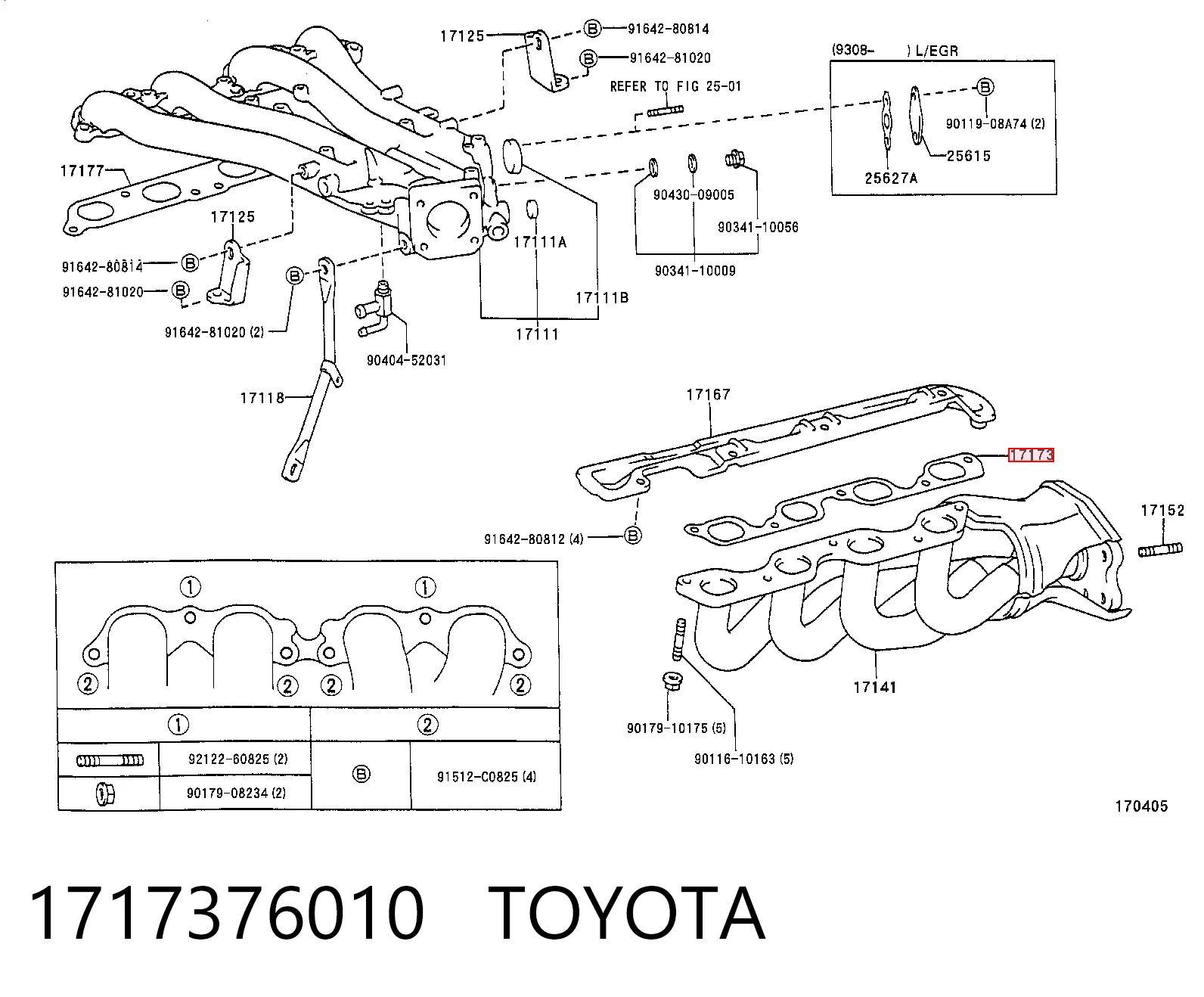 Kupić Uszczelka kolektora wydechowego Toyota Previa TCR1, TCR2 w dobrej cenie