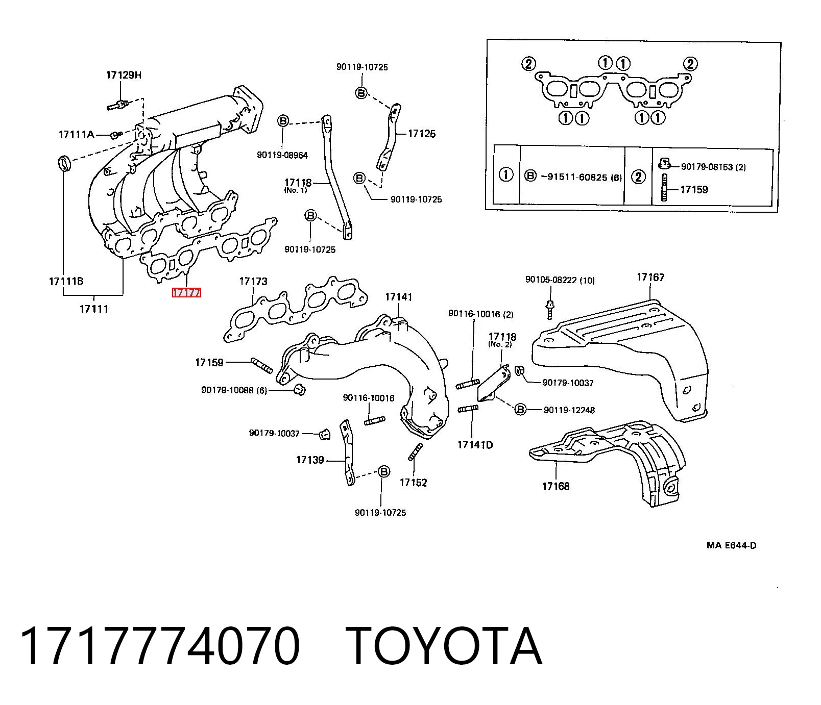 Uszczelka kolektora ssącego do Toyota Camry II V2