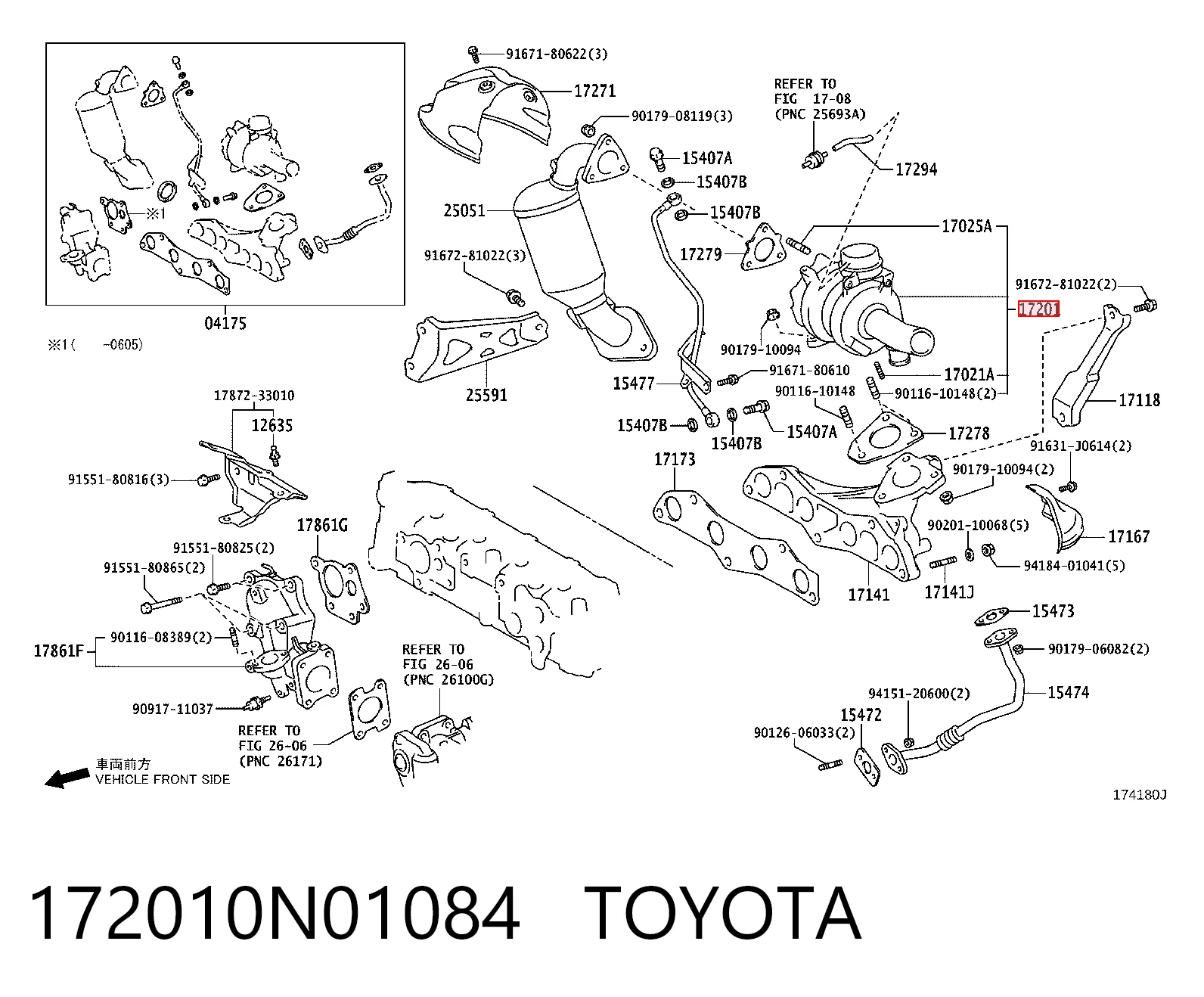 Turbina Toyota Corolla sedana (E18) (2013 - 2021) cena, od 314,77 USD