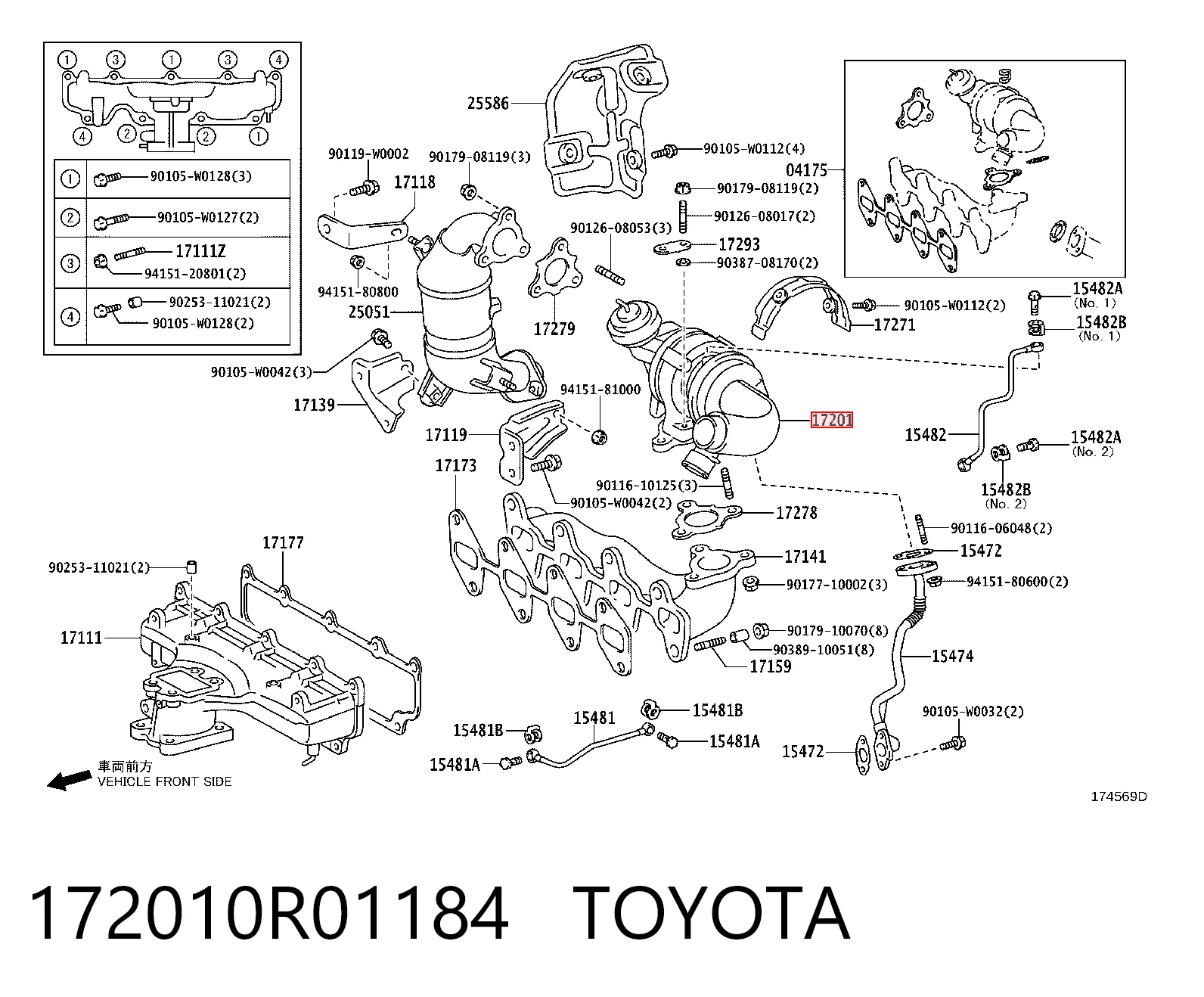 Turbina Toyota Avensis II sedana (T25) (2003 - 2008) cena, od 291,14 USD