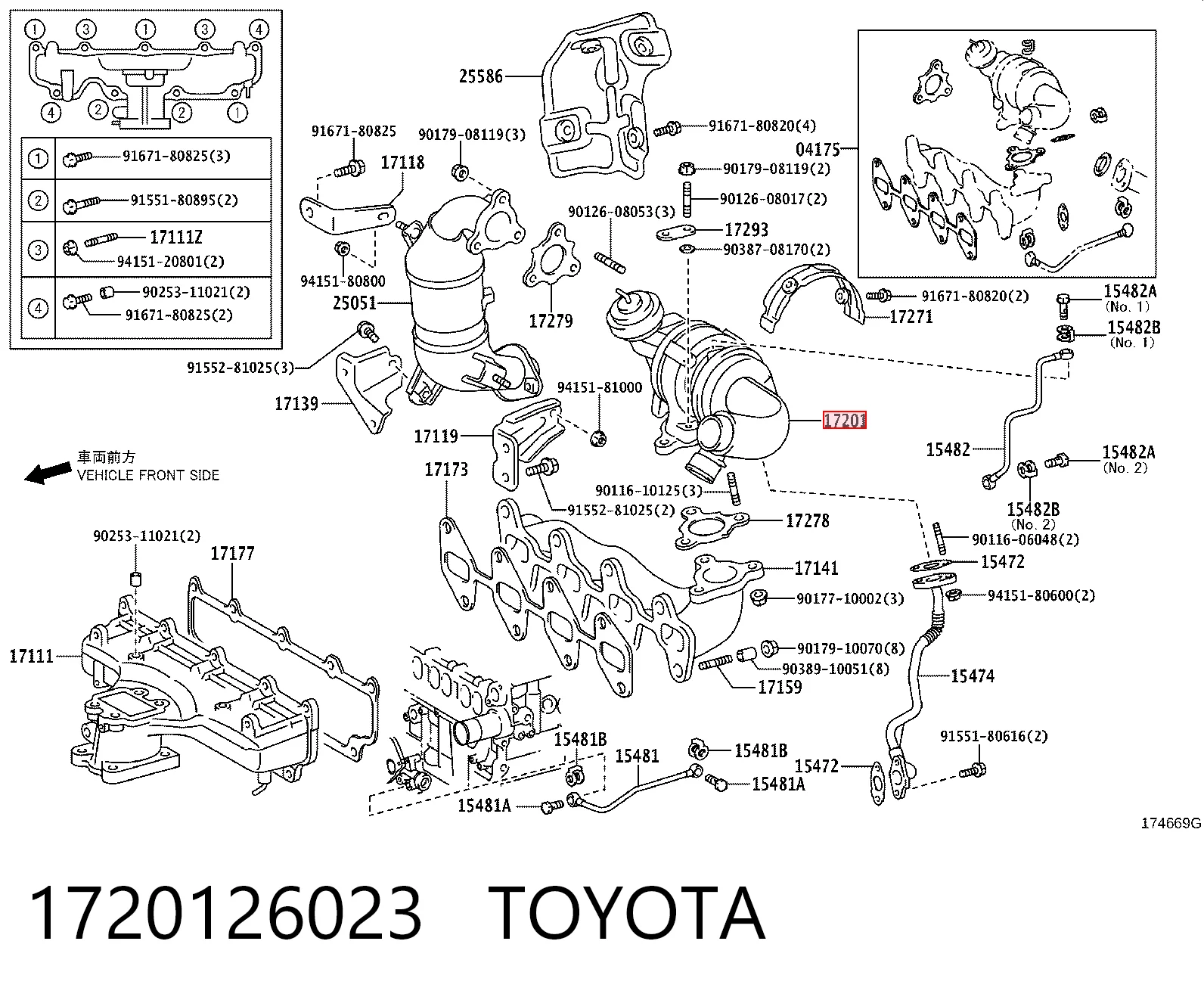Turbina Toyota Avensis II sedana (T25) (2003 - 2008) cena, od 291,14 USD