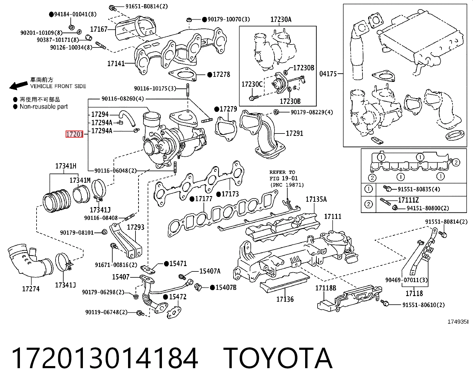 Turbina Toyota Hiace IV autobus (H1, H2) (1995 - 2011) cena, od 284,16 USD