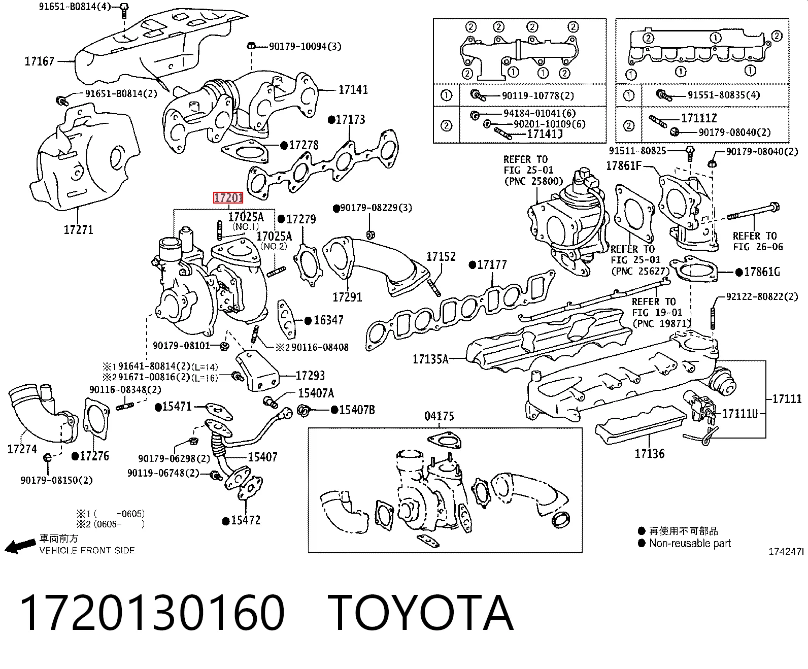 Turbina Toyota 1720130160 cena, od 532,90 USD