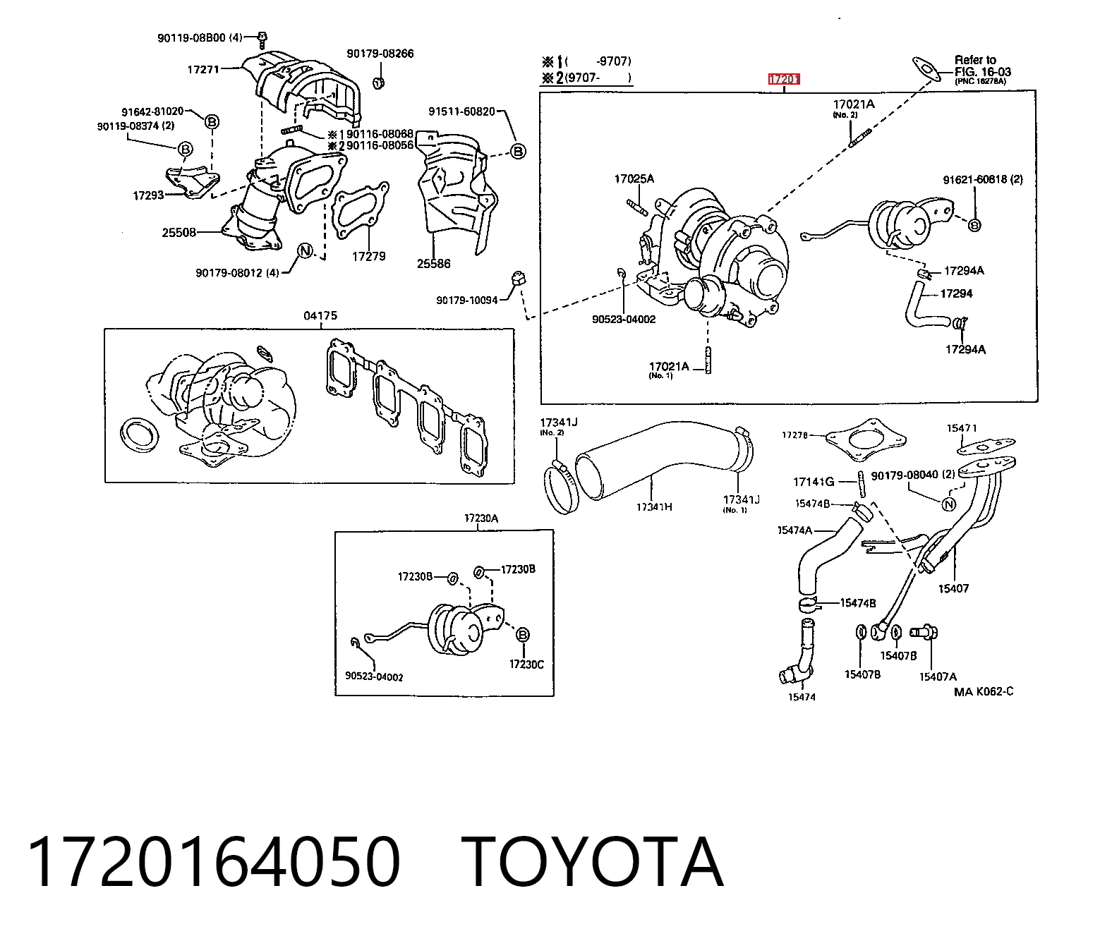 Turbina do Toyota Carina E T19
