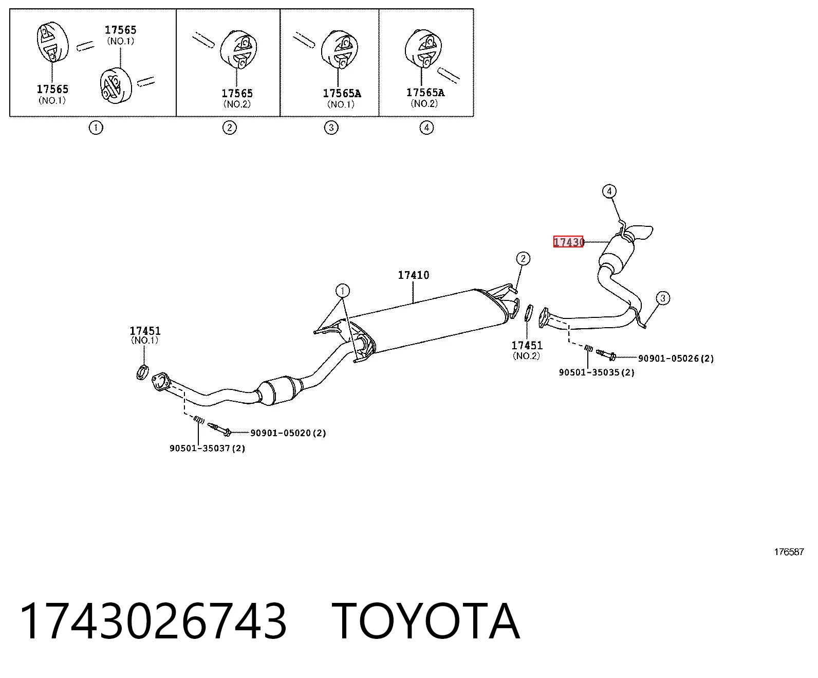 Tłumik, tylna część do Toyota RAV4 III A3