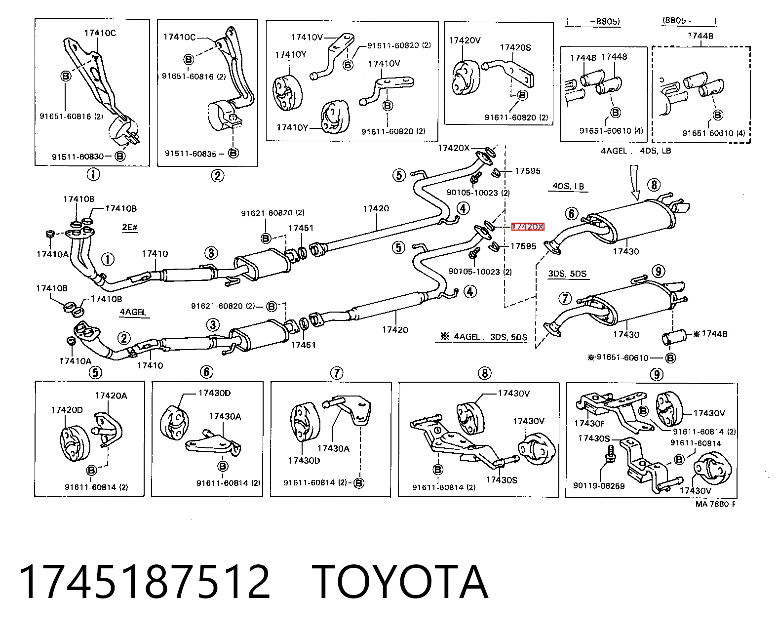Uszczelka rury odbiornika tłumika do Toyota Camry II V2