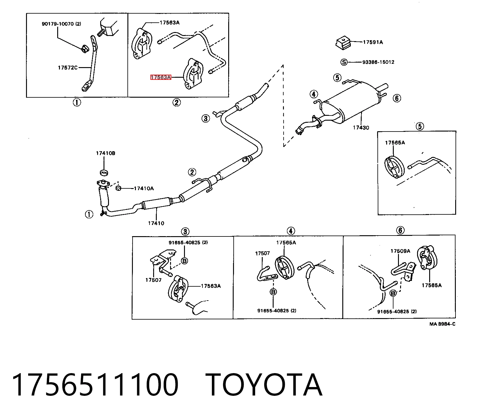 Do koszyka Poduszka mocowania tłumika Toyota Camry II V2