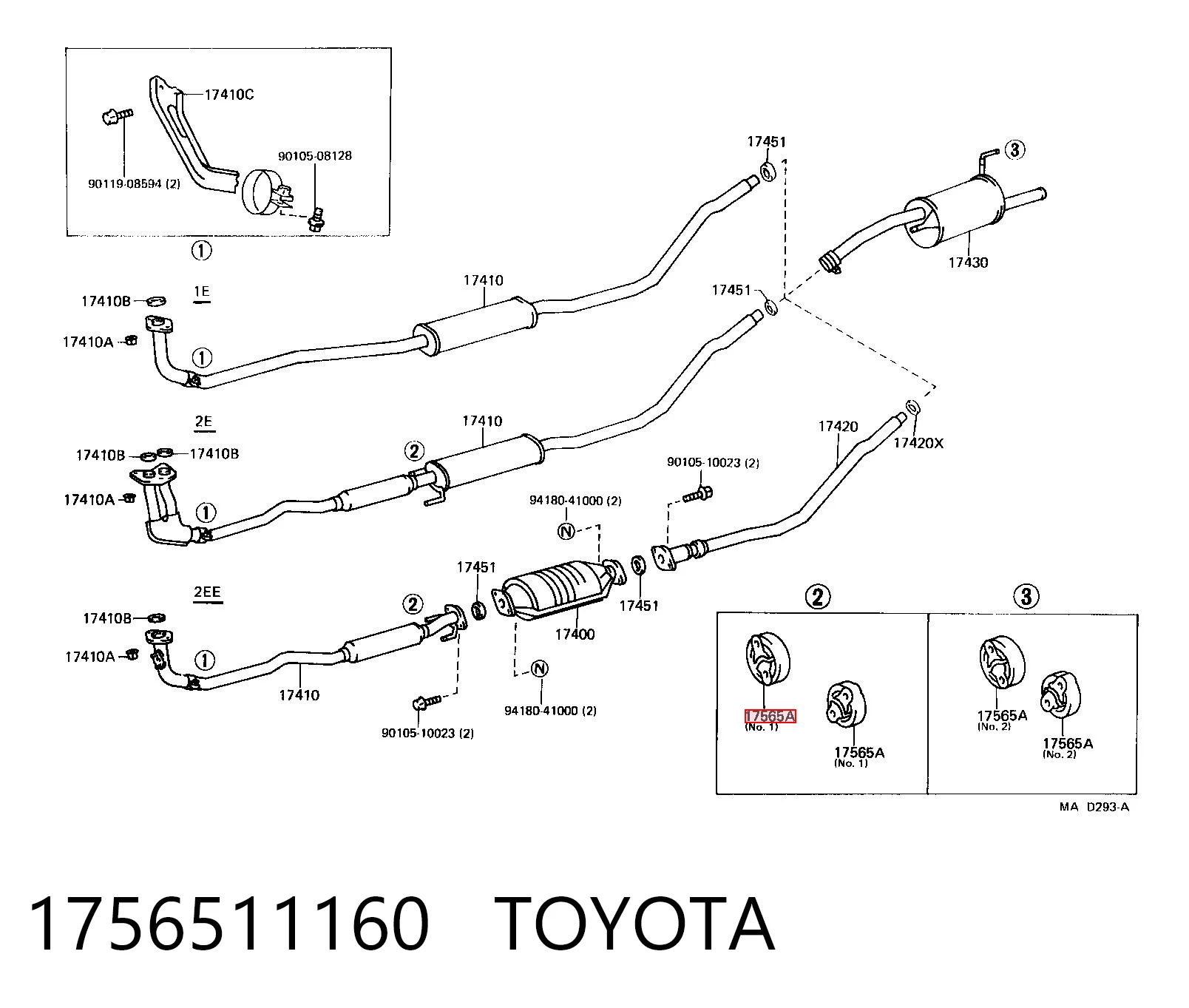  Poduszka mocowania tłumika Toyota Camry 2