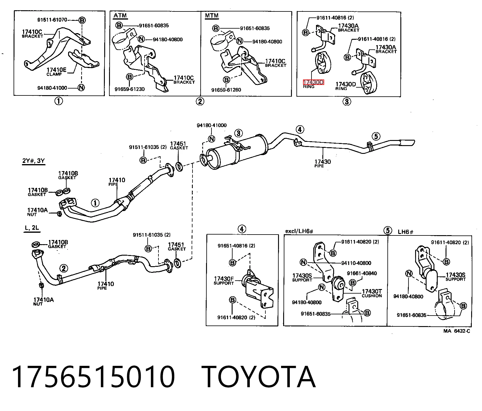 Poduszka mocowania tłumika Toyota Camry II