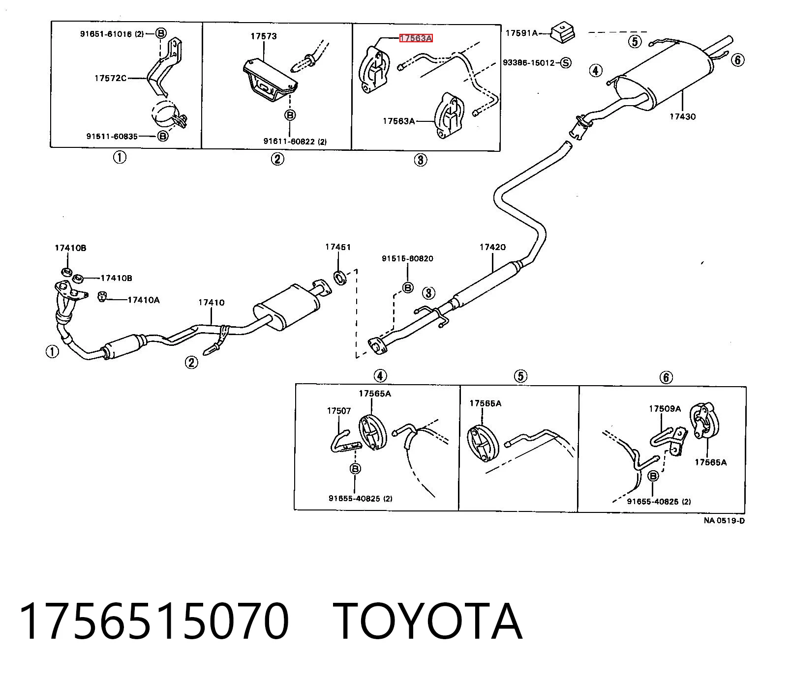 Poduszka mocowania tłumika Daihatsu Terios I SUV (J100, J102, J122) (1997 - 2005) cena, od 3,78 USD