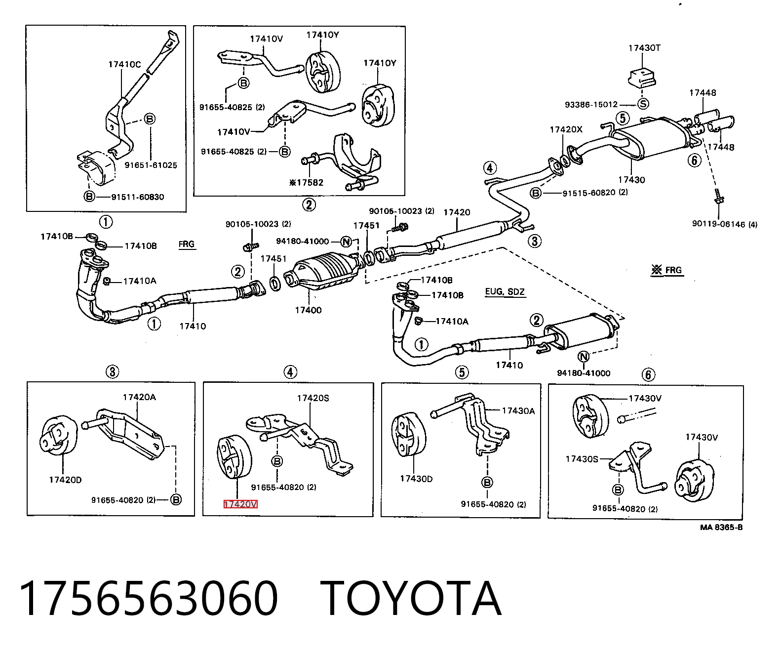  Poduszka mocowania tłumika Toyota Camry 2