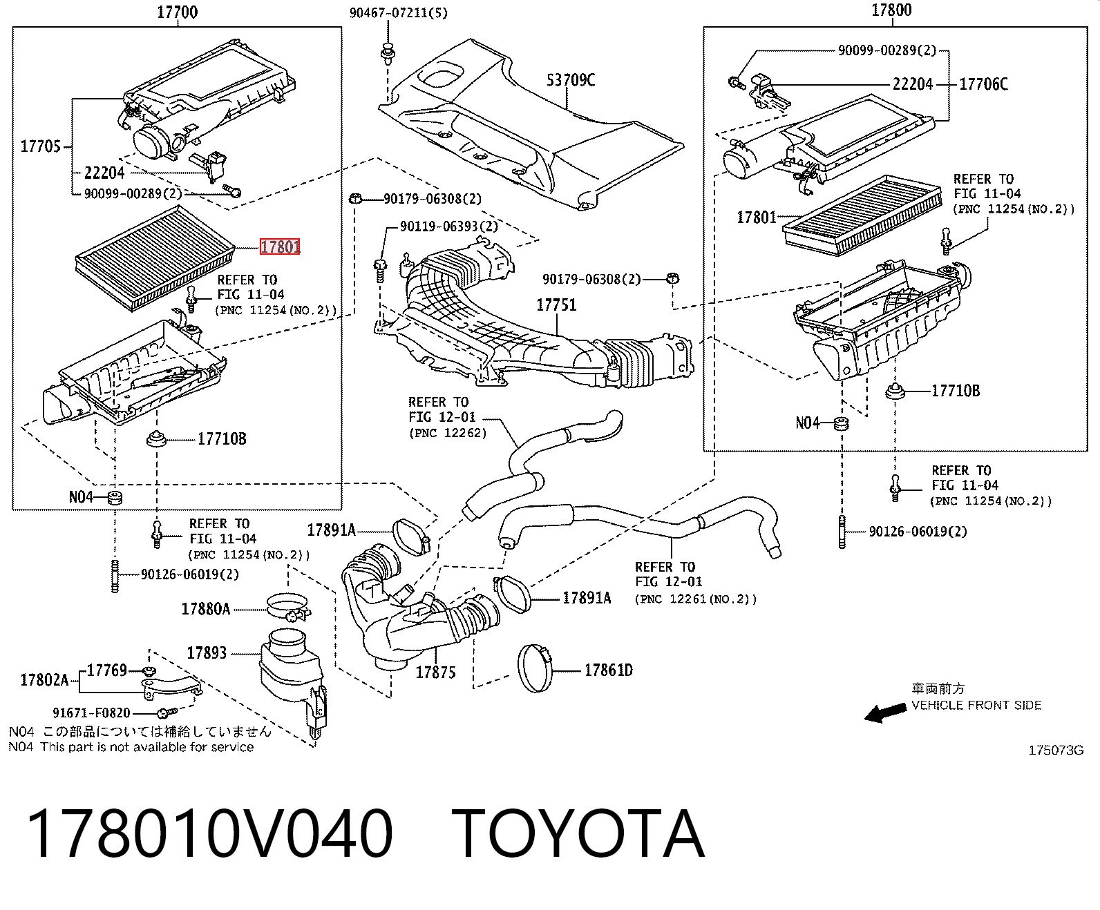 178010V040 Toyota Filtr powietrza