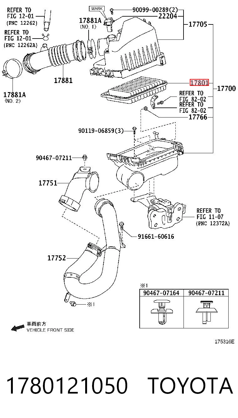 1780121050 Toyota Filtr powietrza