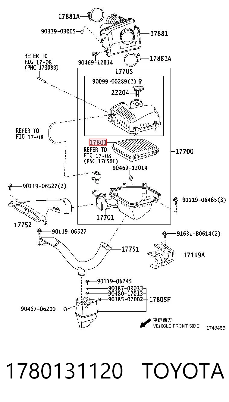 1780131120 Toyota Filtr powietrza