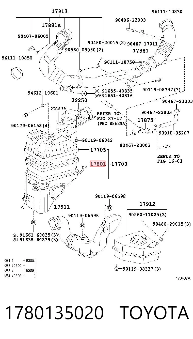 1780135020 Toyota Filtr powietrza