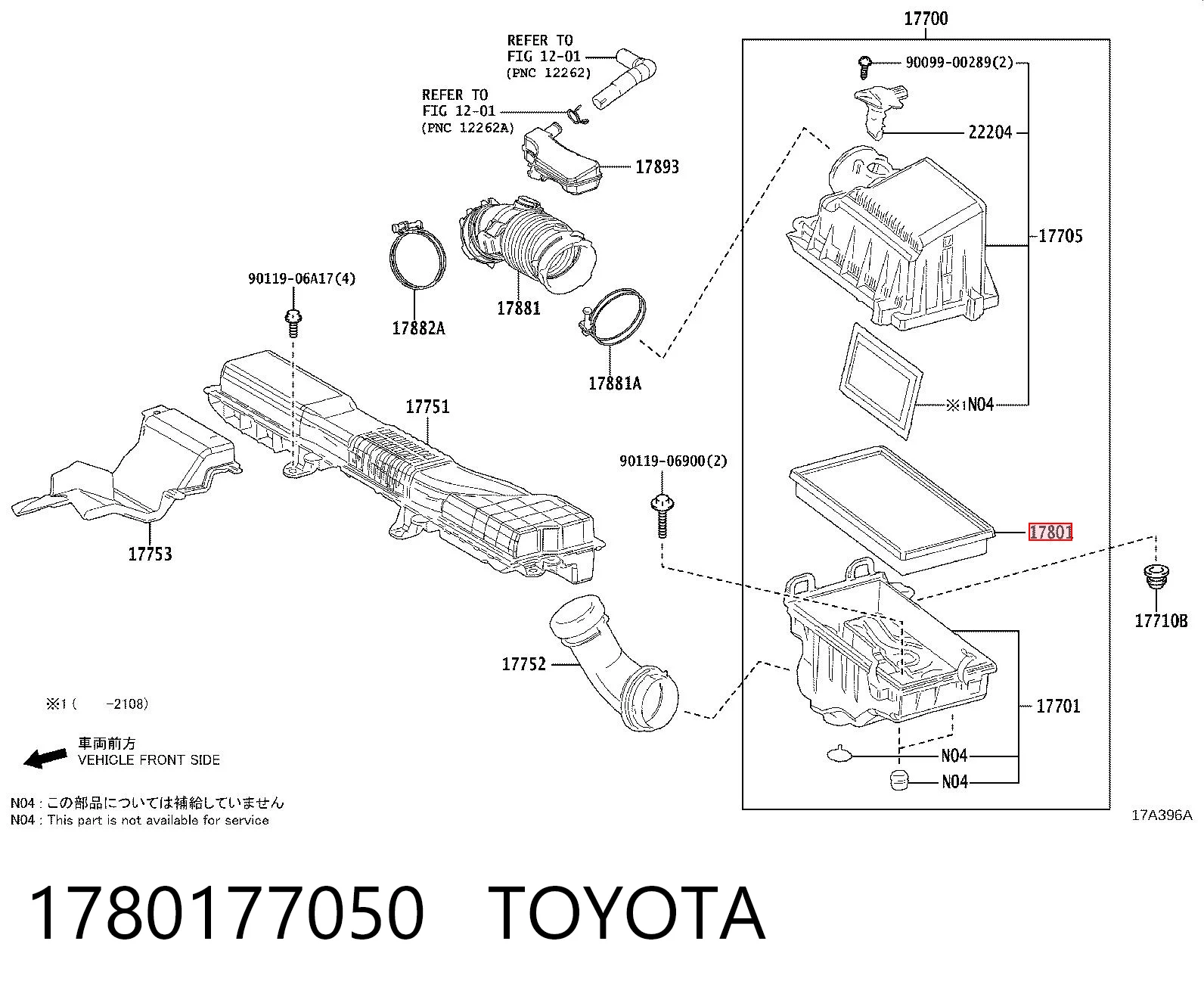 1780177050 Toyota Filtr powietrza