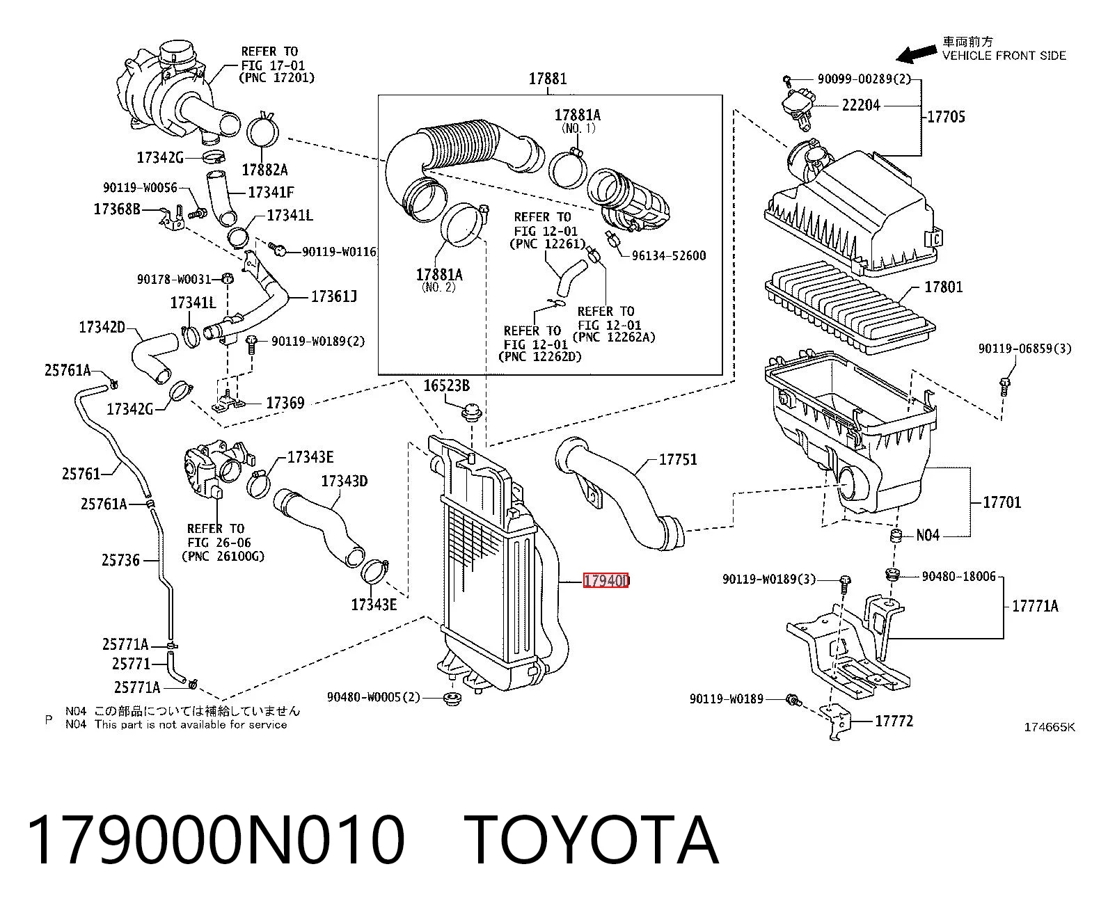 Do koszyka Chłodnica intercoolera Toyota Yaris  SP90