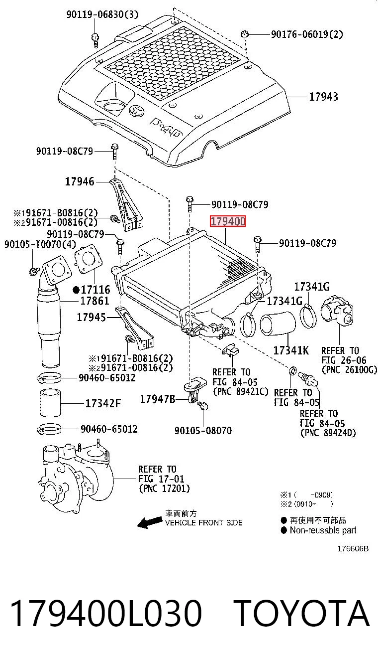 179400L030 Toyota Chłodnica intercoolera