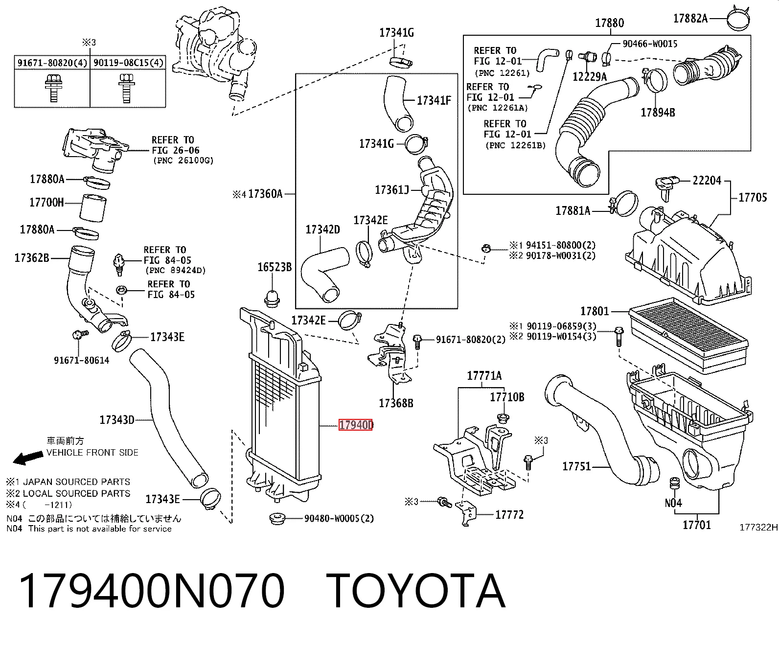 Chłodnica intercoolera do Toyota Yaris  P13