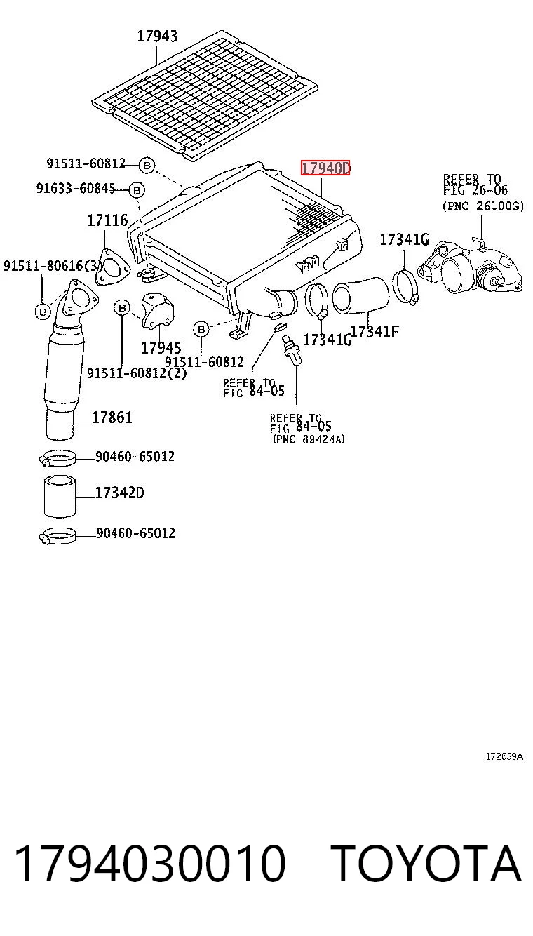 1794030010 Toyota Chłodnica intercoolera
