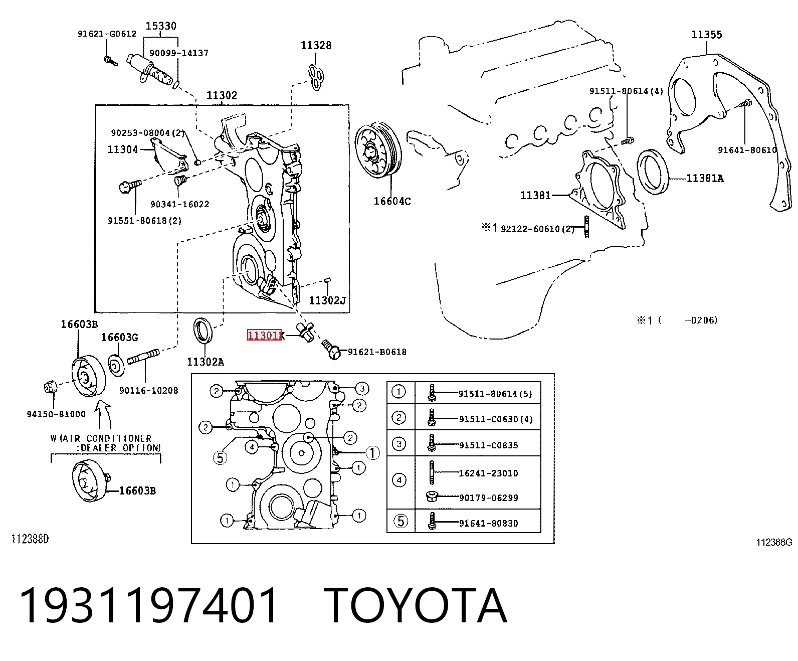 1931197401 Toyota Czujnik położenia wału korbowego