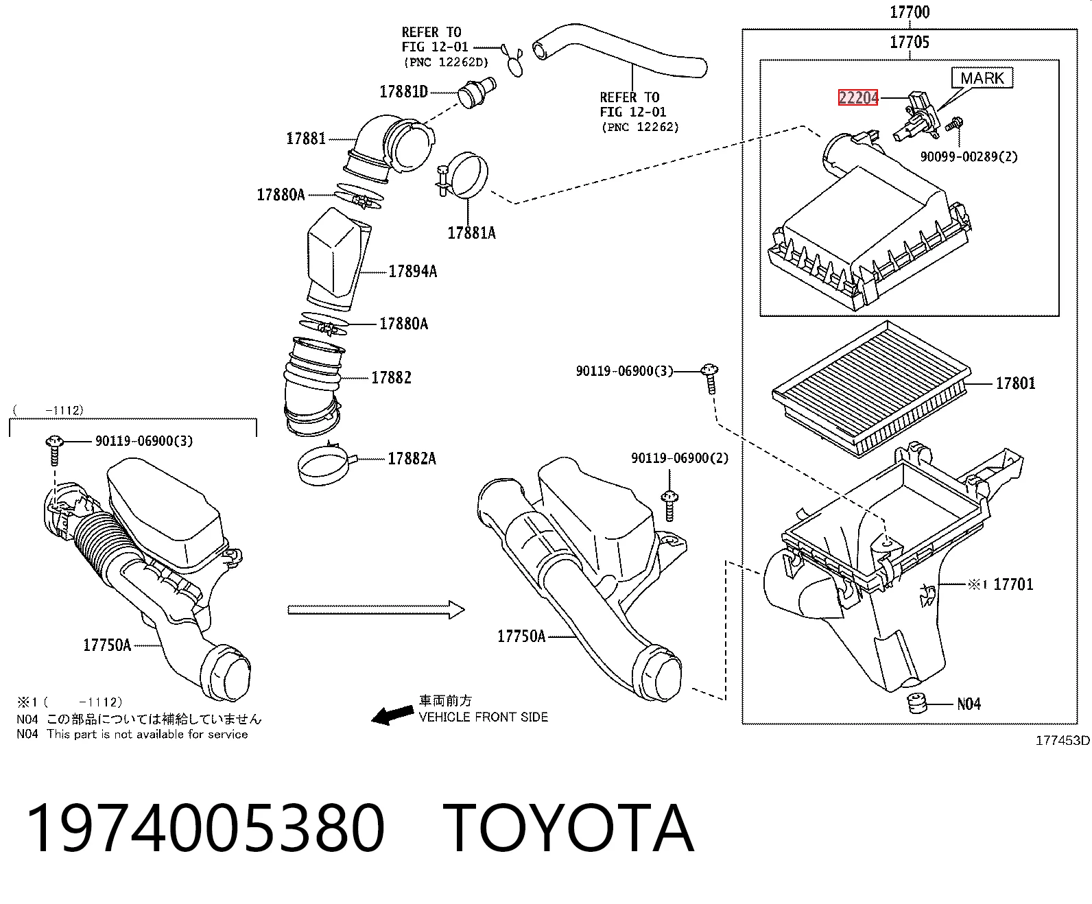 Czujnik przepływu powietrza, przepływomierz powietrza M.A.F. Lexus ES 350 sedana (GSV40) (2006 - 2012) cena, od 46,43 USD