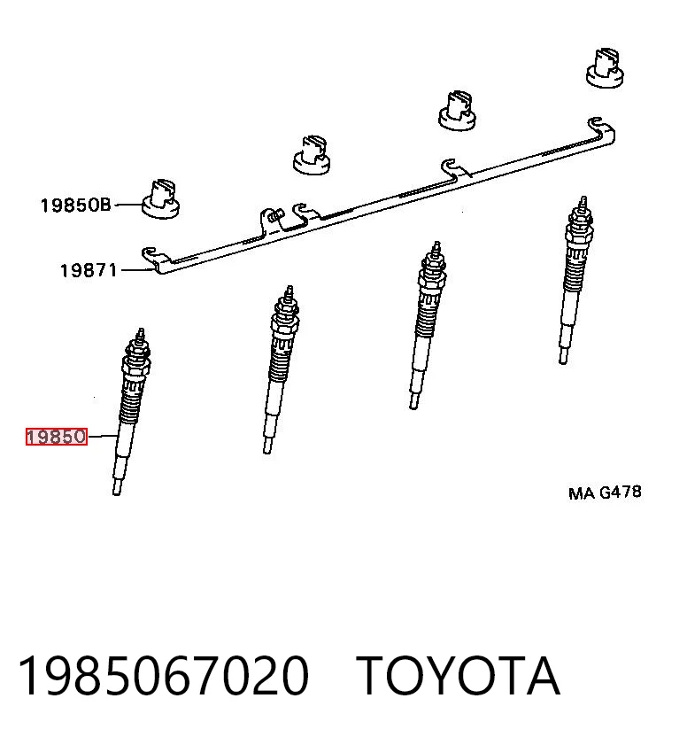 1985067020 Toyota Świeca żarowa