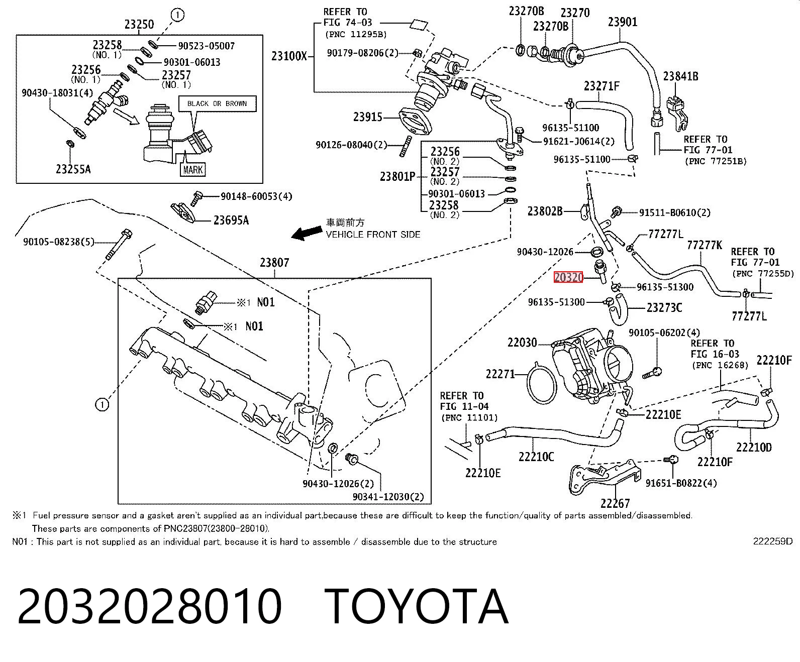 Kupić Zawór zwrotny filtra paliwa Toyota Avensis  T25 w dobrej cenie