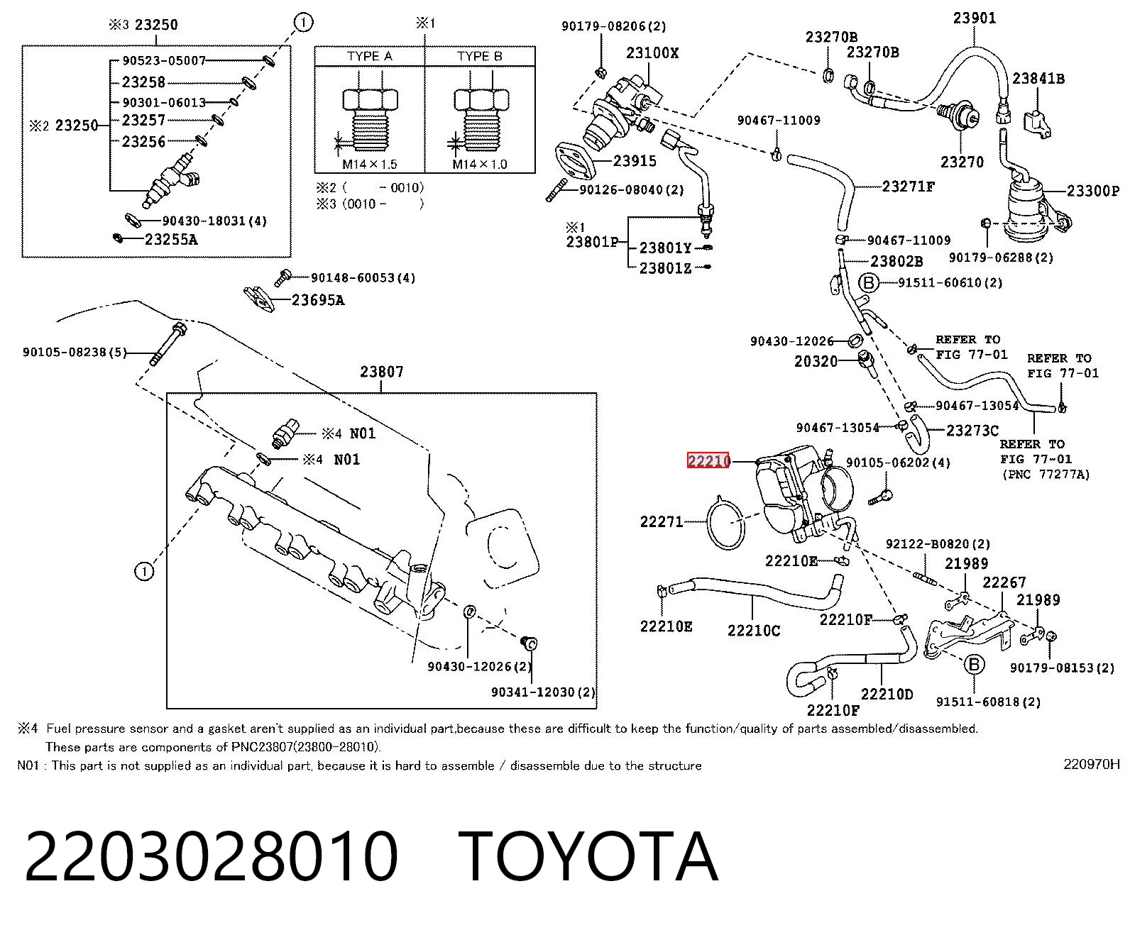 Przepustnica, komplet do Toyota Avensis I T22