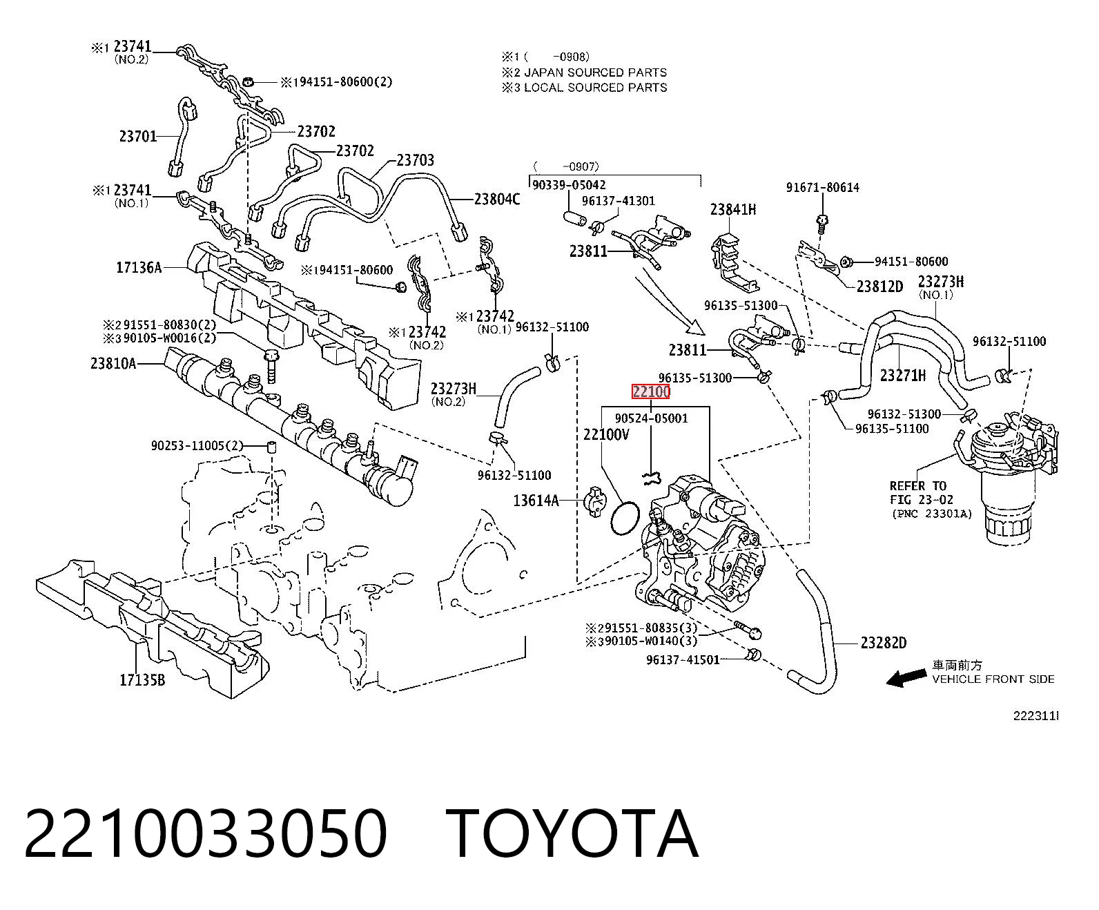 Pompa wtryskowa wysokiego ciśnienia do Toyota Yaris  SP90