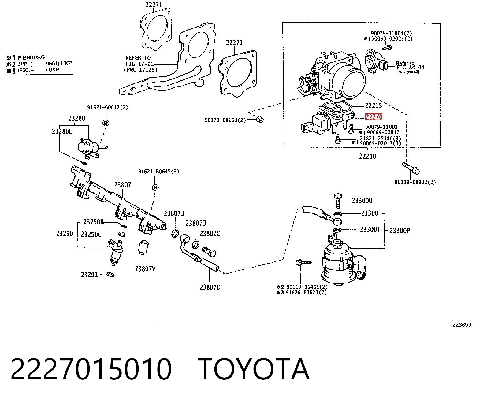2227015010 Toyota Regulator biegu jałowego