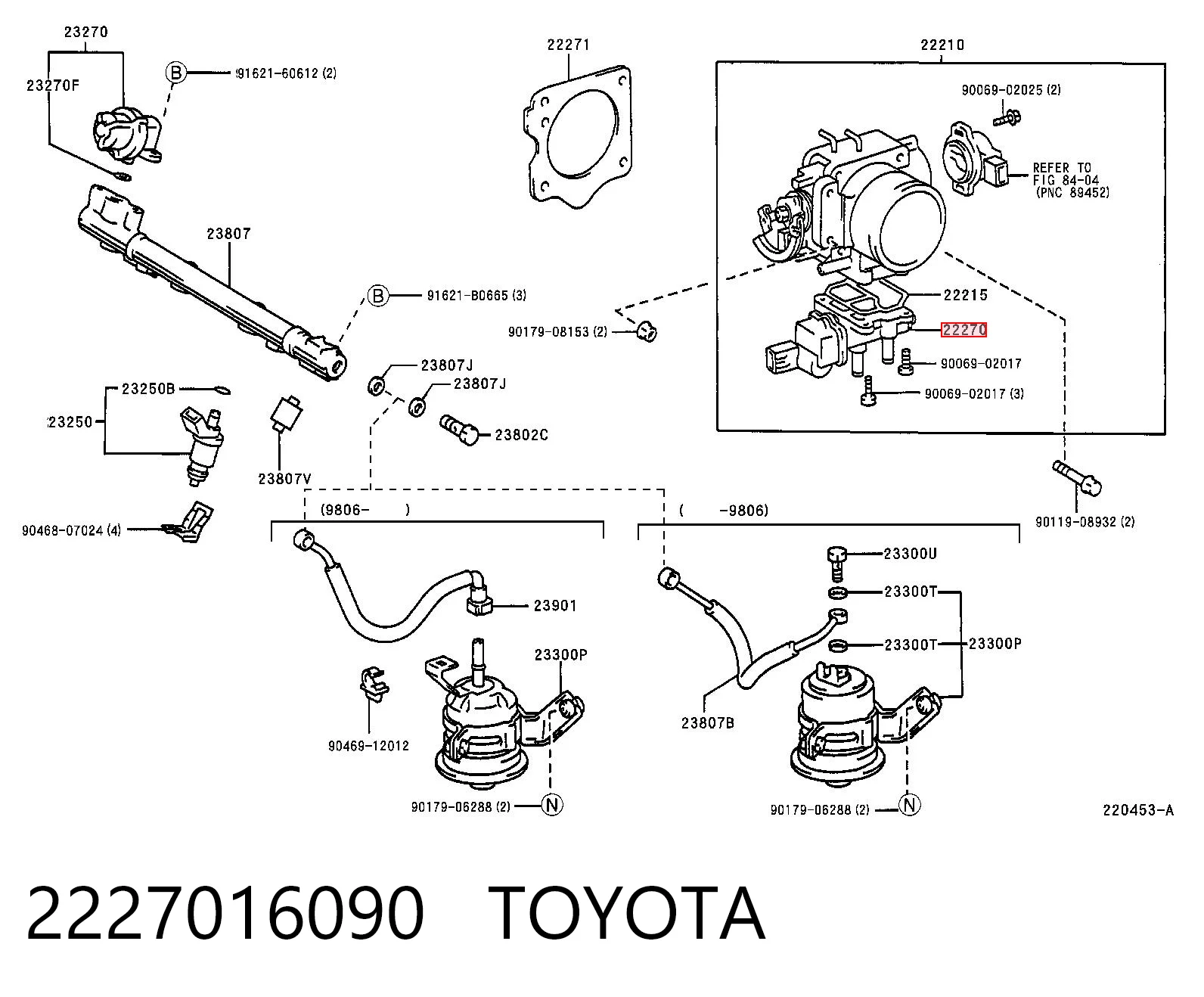 2227016090 Toyota Regulator biegu jałowego