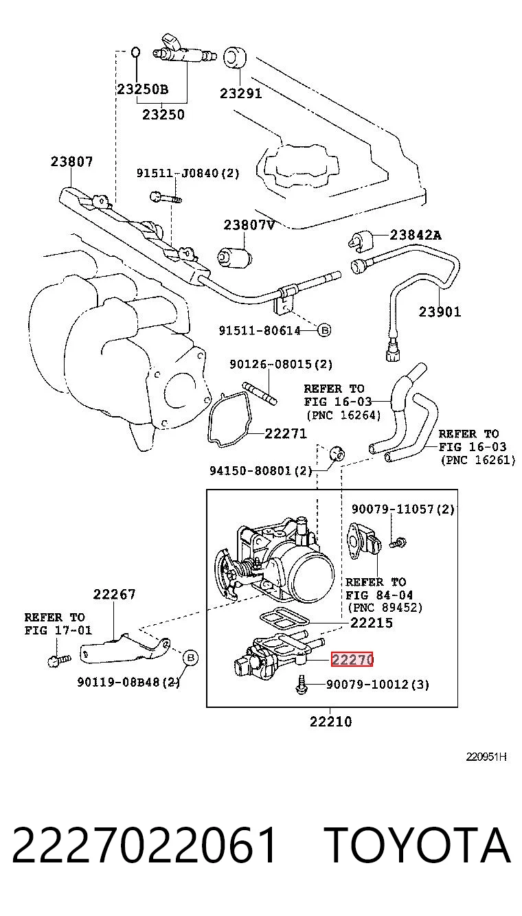 Do koszyka Regulator biegu jałowego Toyota Avensis I T22