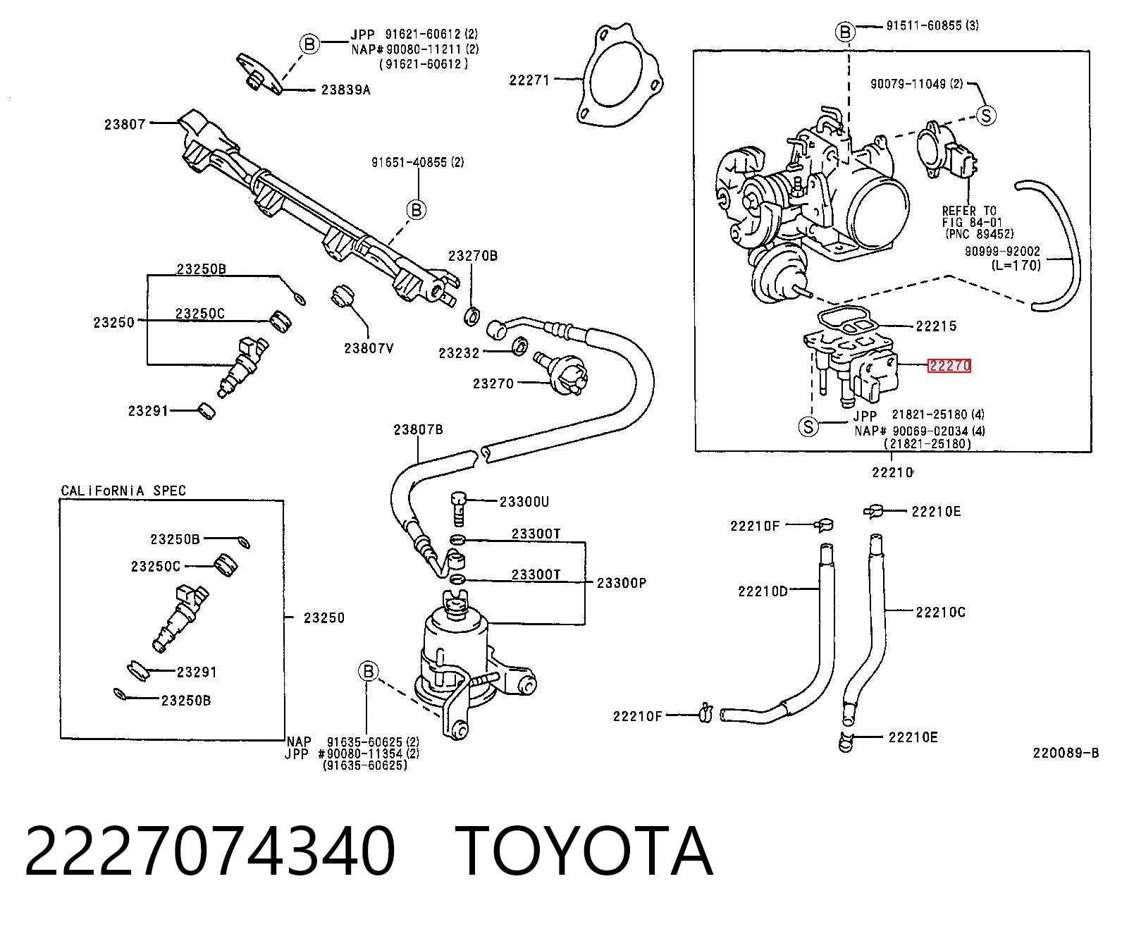 Regulator biegu jałowego do Toyota Camry IV V20