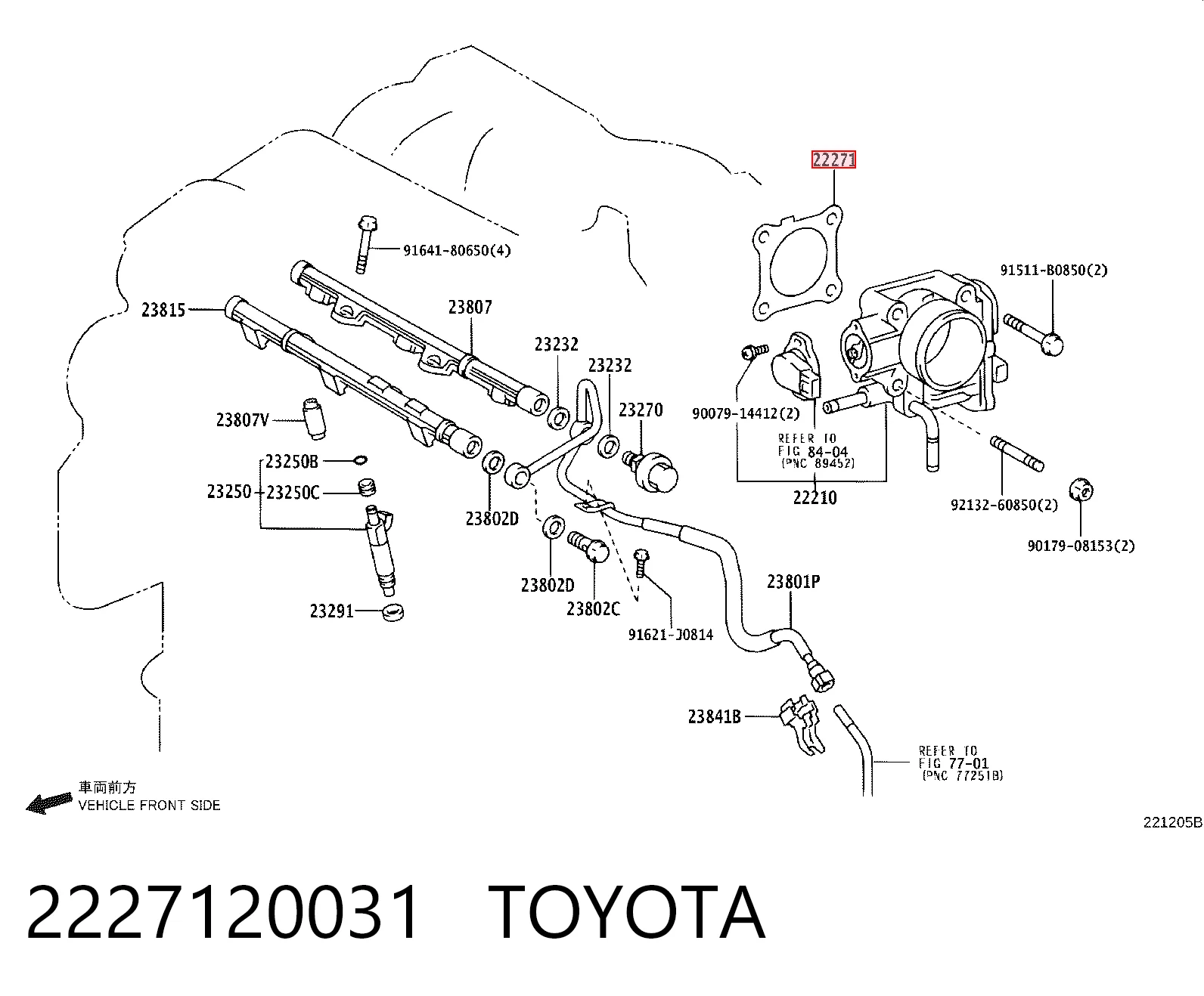 Uszczelka przepustnicy do Toyota Camry V30