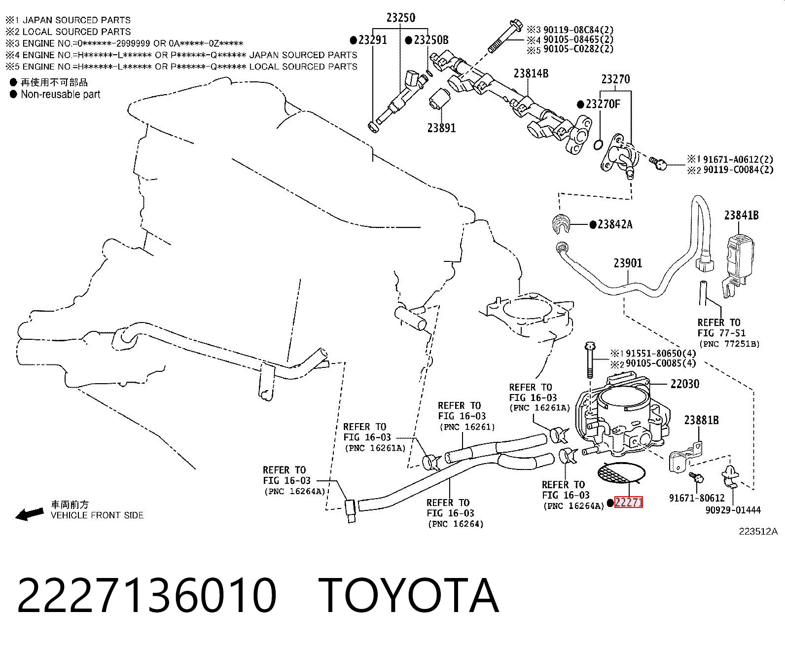 2227136010 Toyota