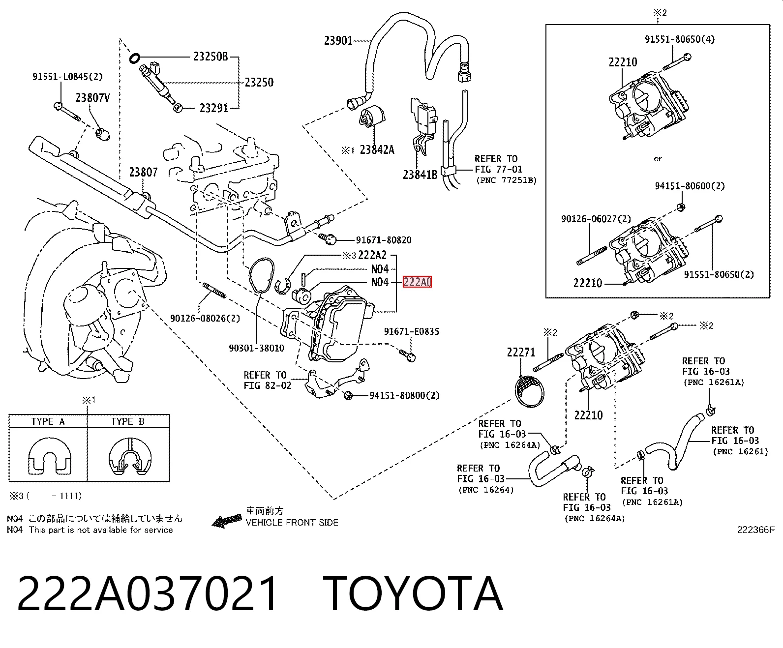 222A037021 Toyota Sterownik zaworów