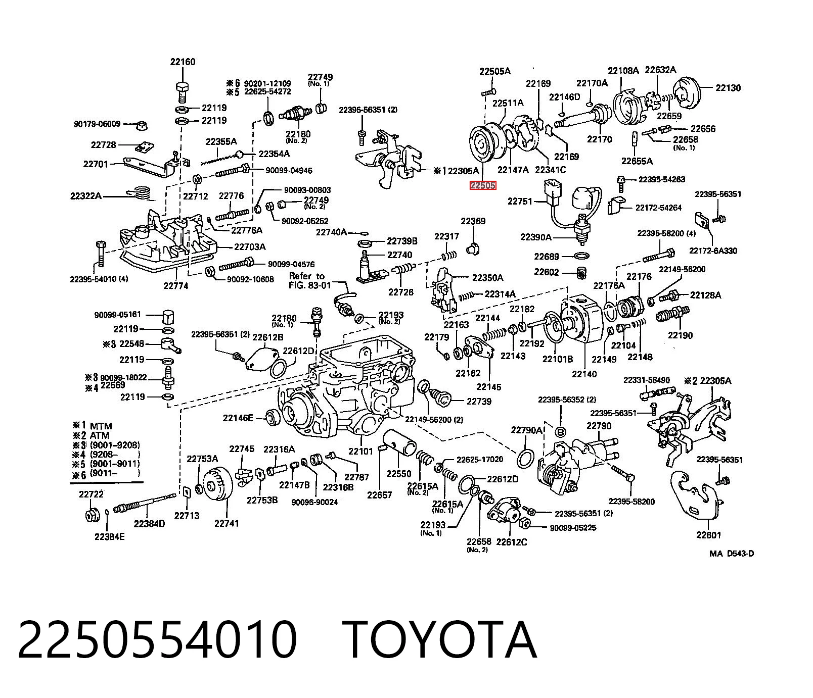 2250554010 Toyota
