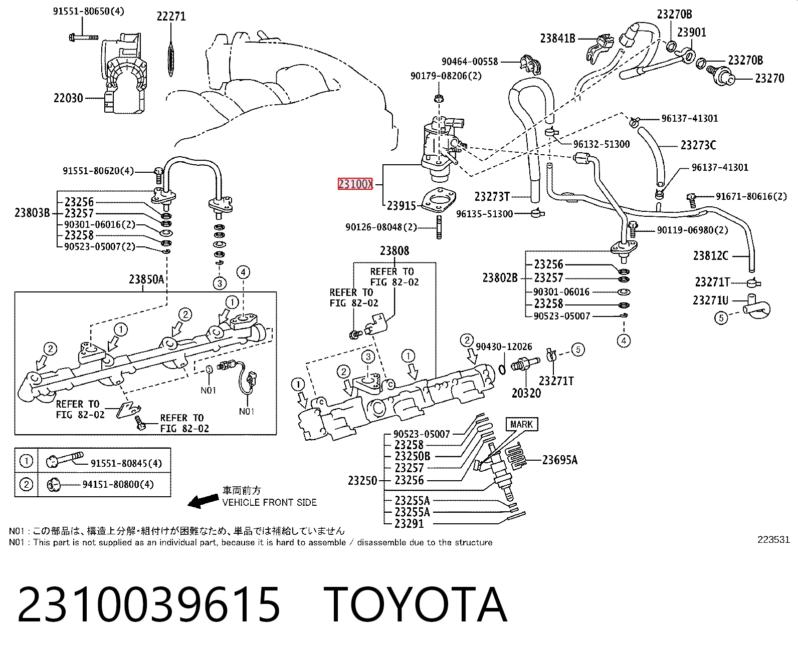 2310039615 Toyota Pompa wtryskowa wysokiego ciśnienia
