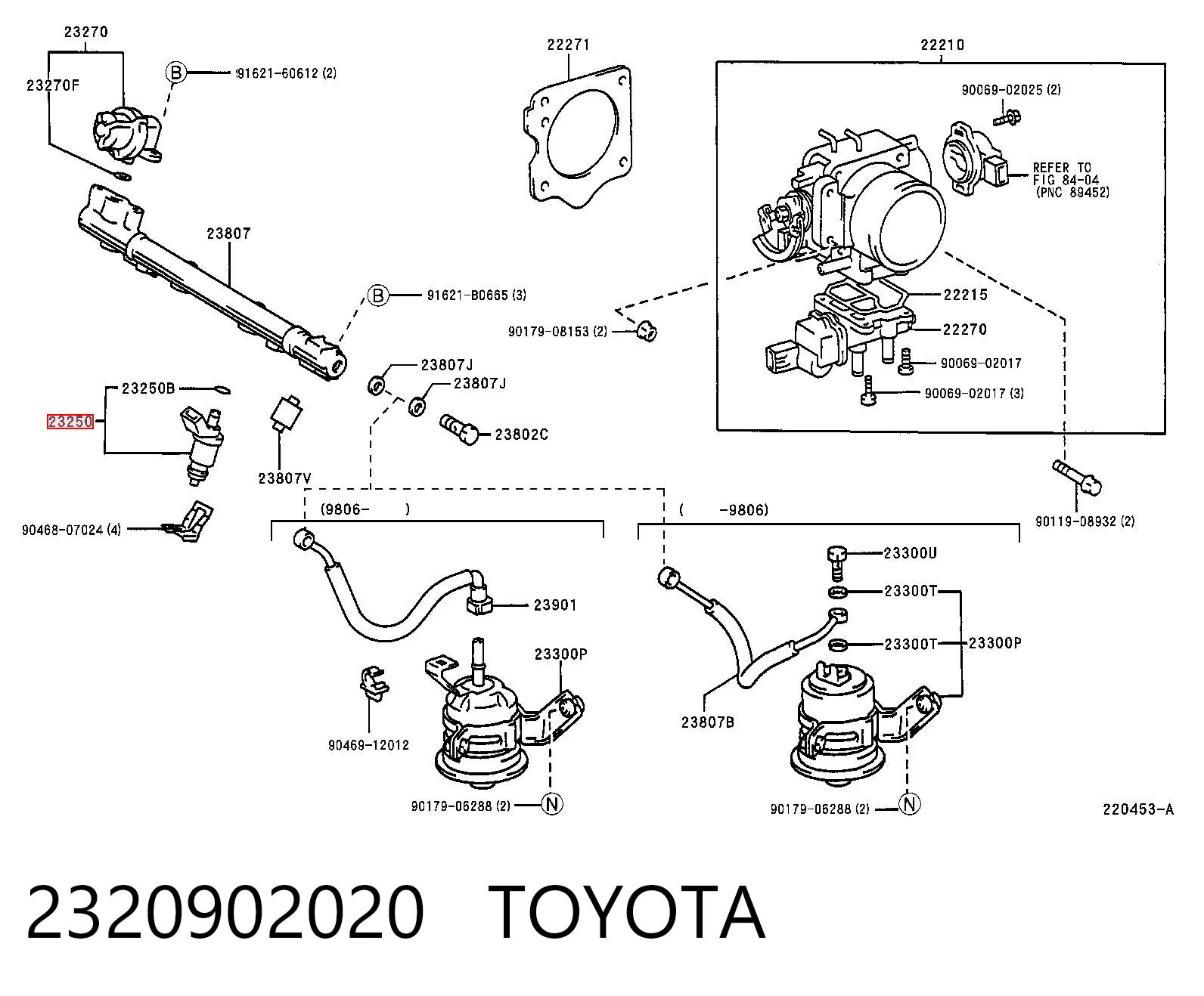 2320902020 Toyota Wtryskiwacz paliwa