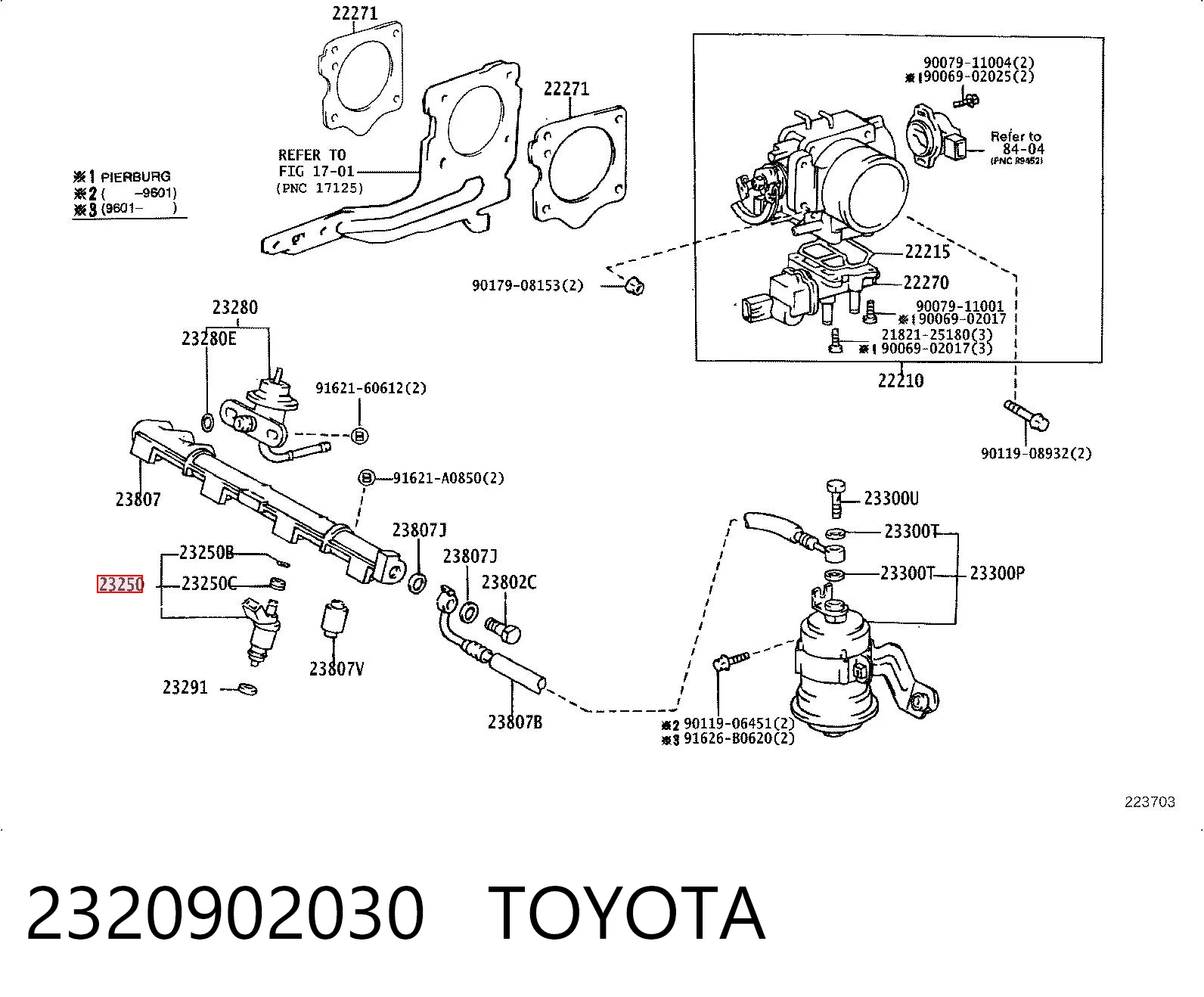 2320902030 Toyota Wtryskiwacz paliwa