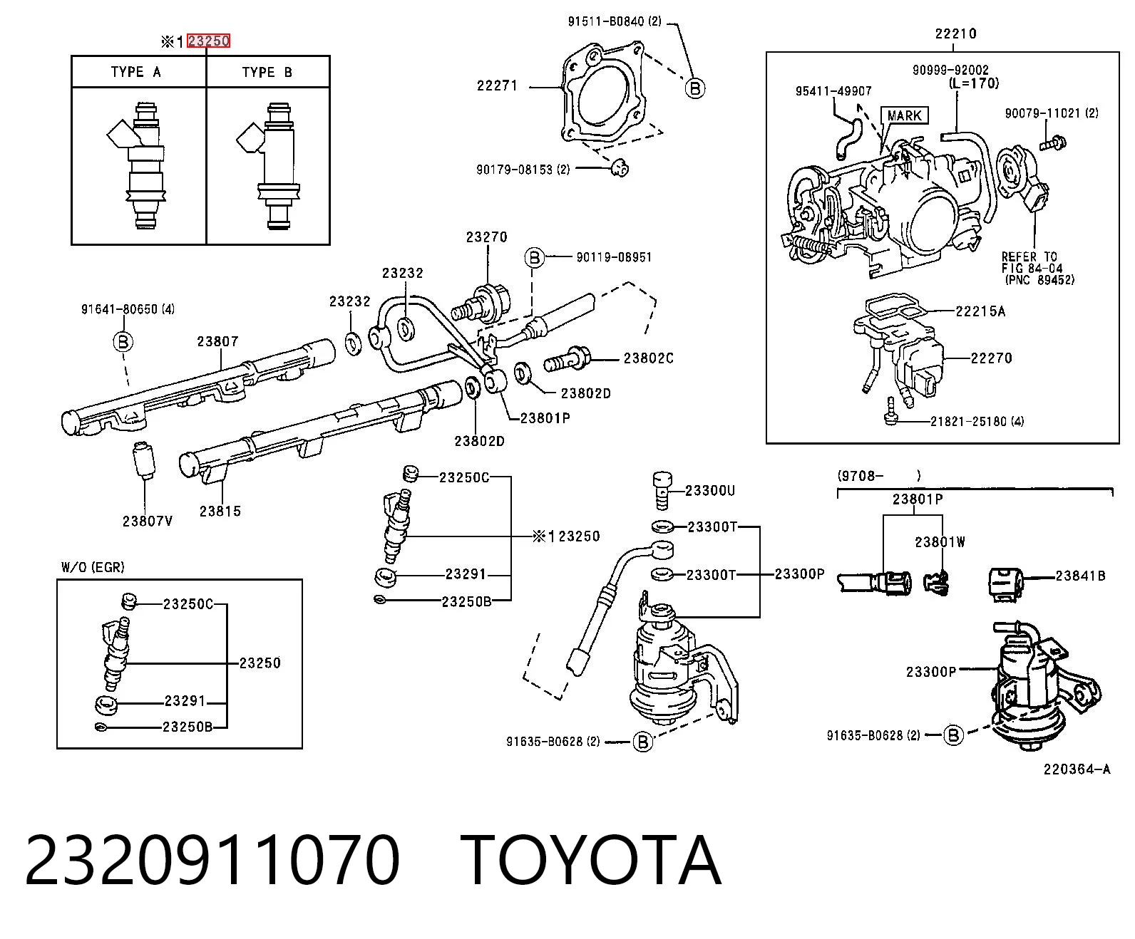 2320911070 Toyota Wtryskiwacz paliwa