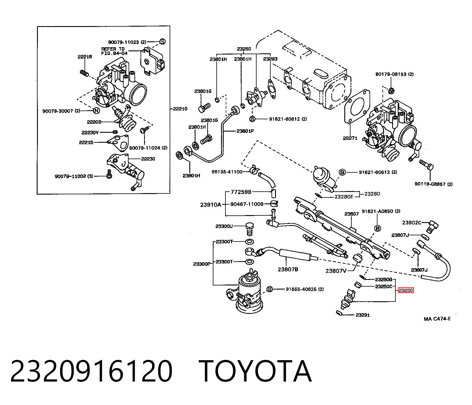 Wtryskiwacz paliwa do Toyota Carina II T17