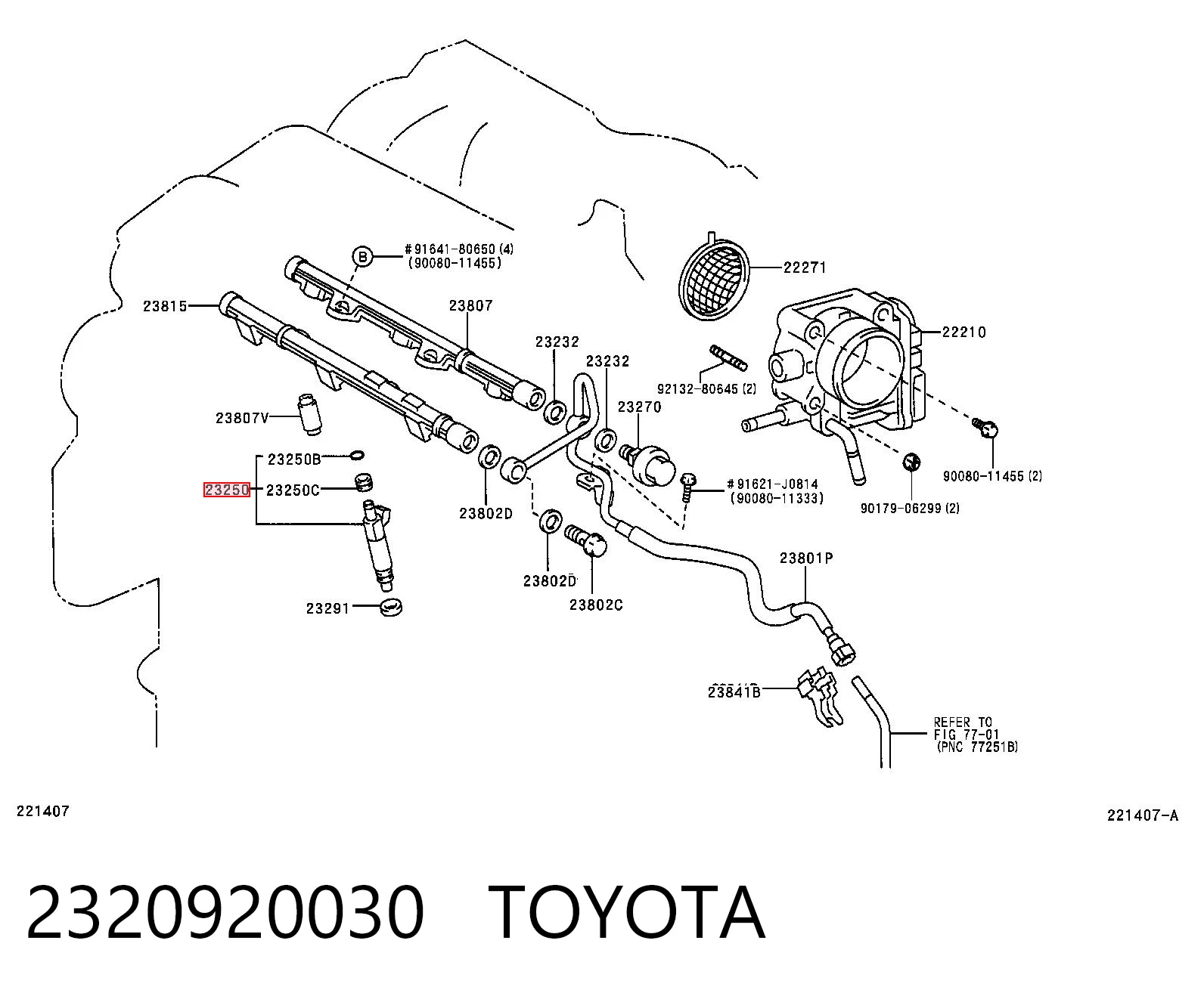 2320920030 Toyota Wtryskiwacz paliwa