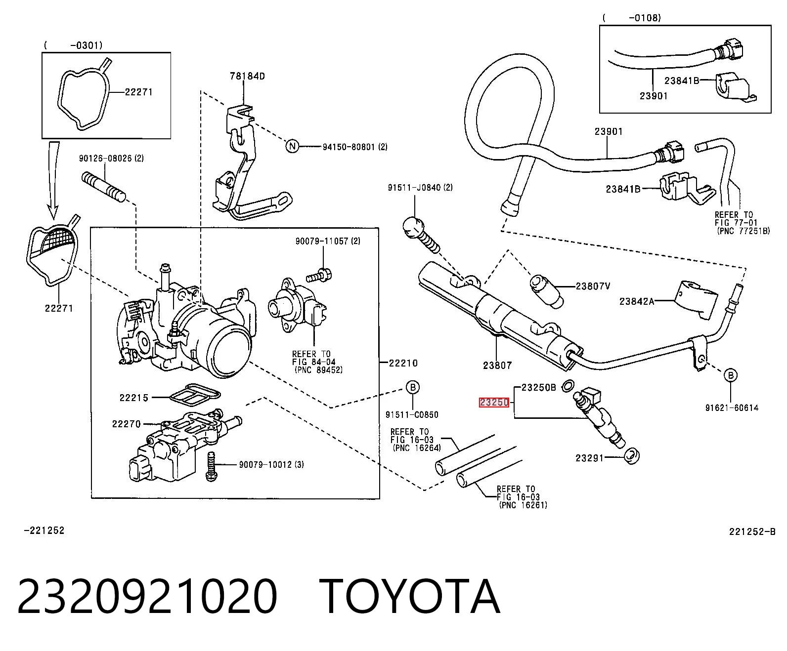 2320921020 Toyota Wtryskiwacz paliwa