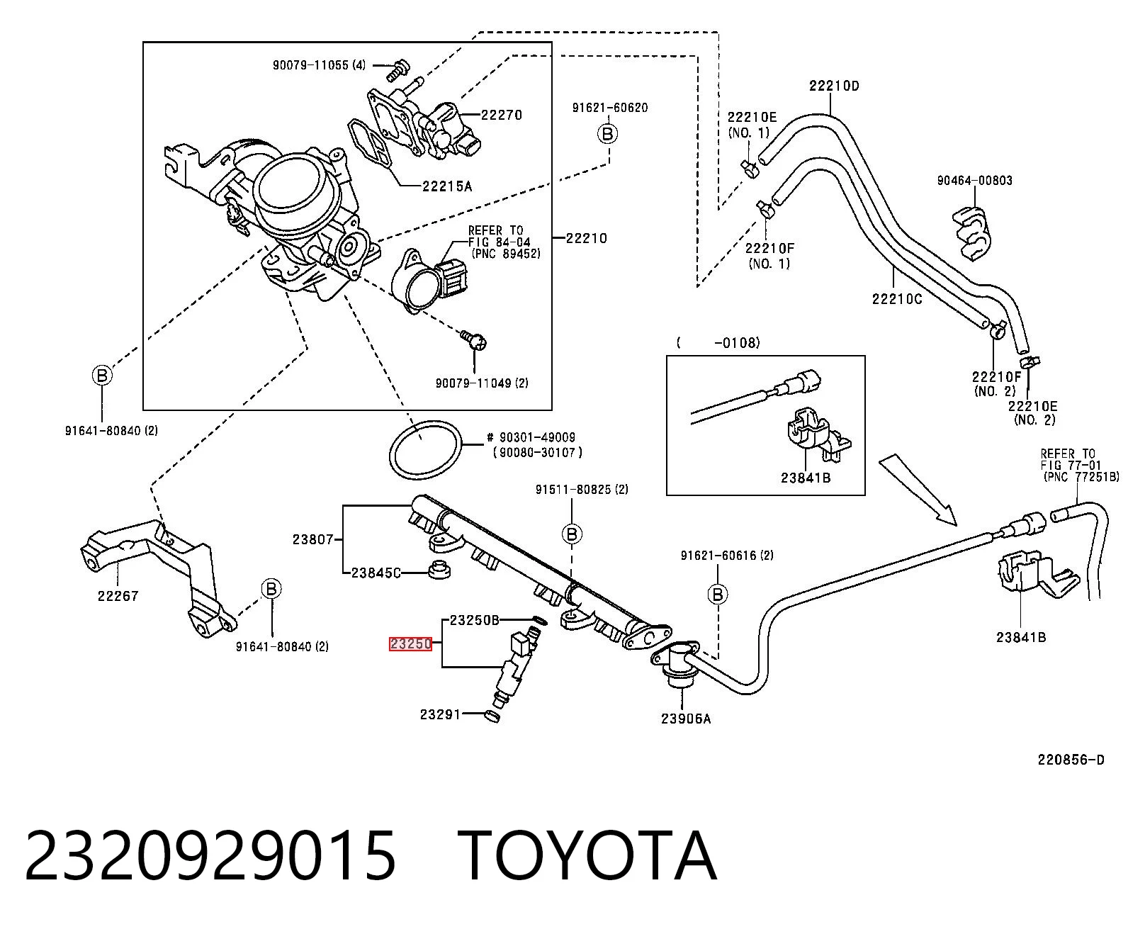 2320929015 Toyota Wtryskiwacz paliwa