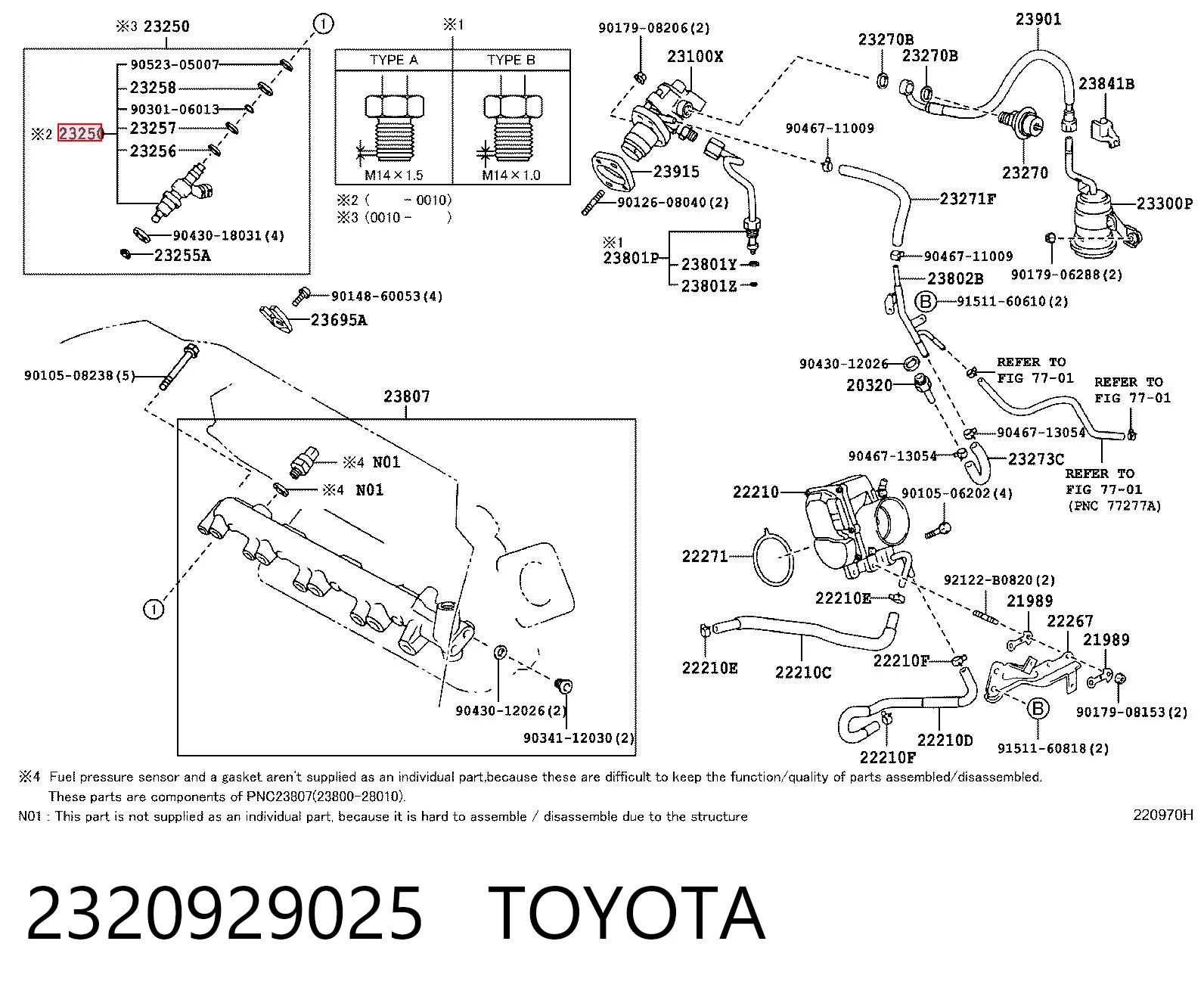 2320929025 Toyota Wtryskiwacz paliwa