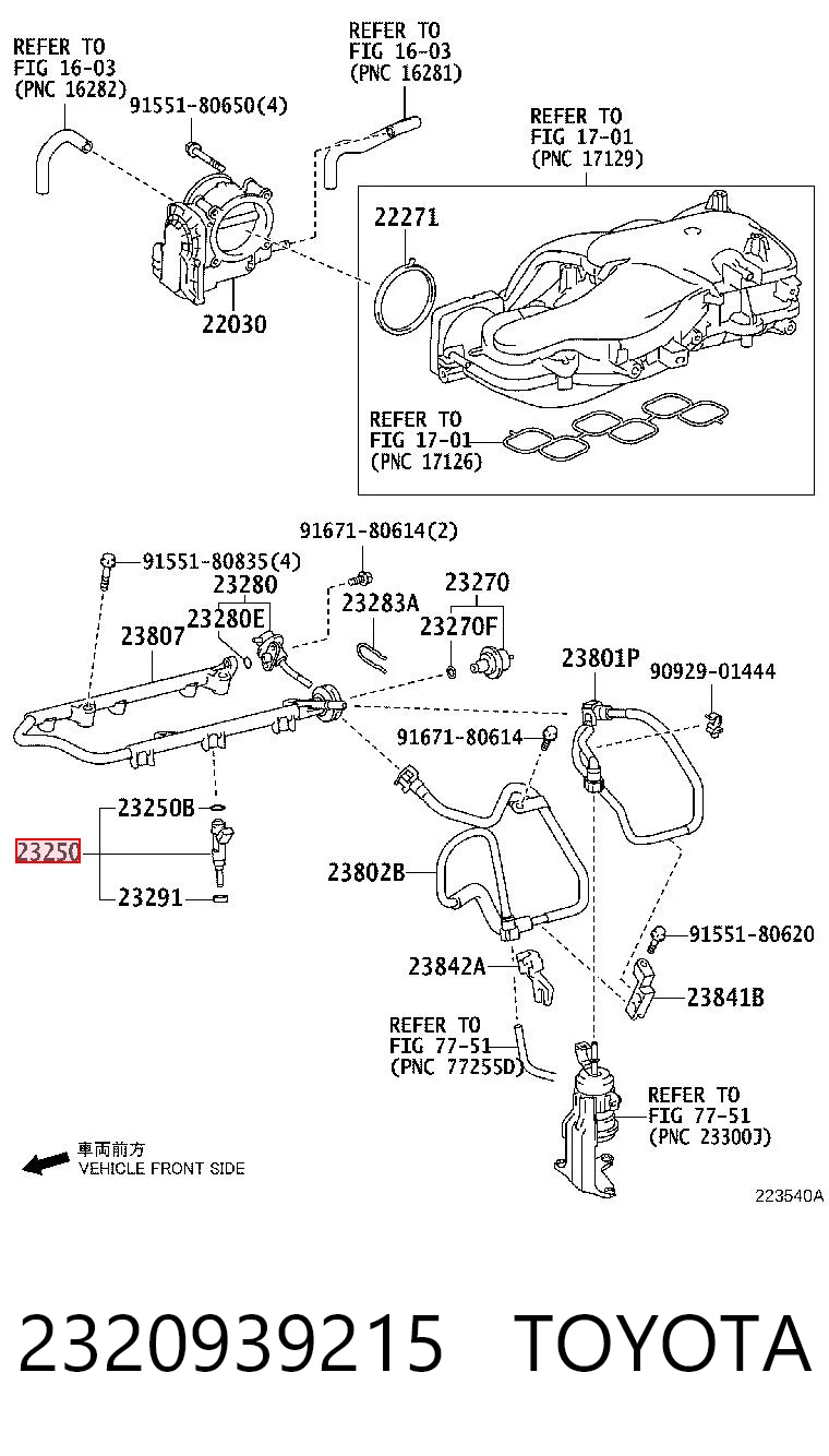 2320939215 Toyota Wtryskiwacz paliwa